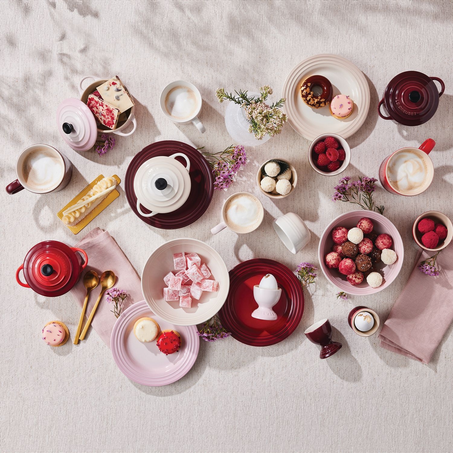 Le Creuset - 4er Set Mini-Cocotte - Petits Fours Le Creuset - 4er Set Mini-Cocotte - Petits Fours