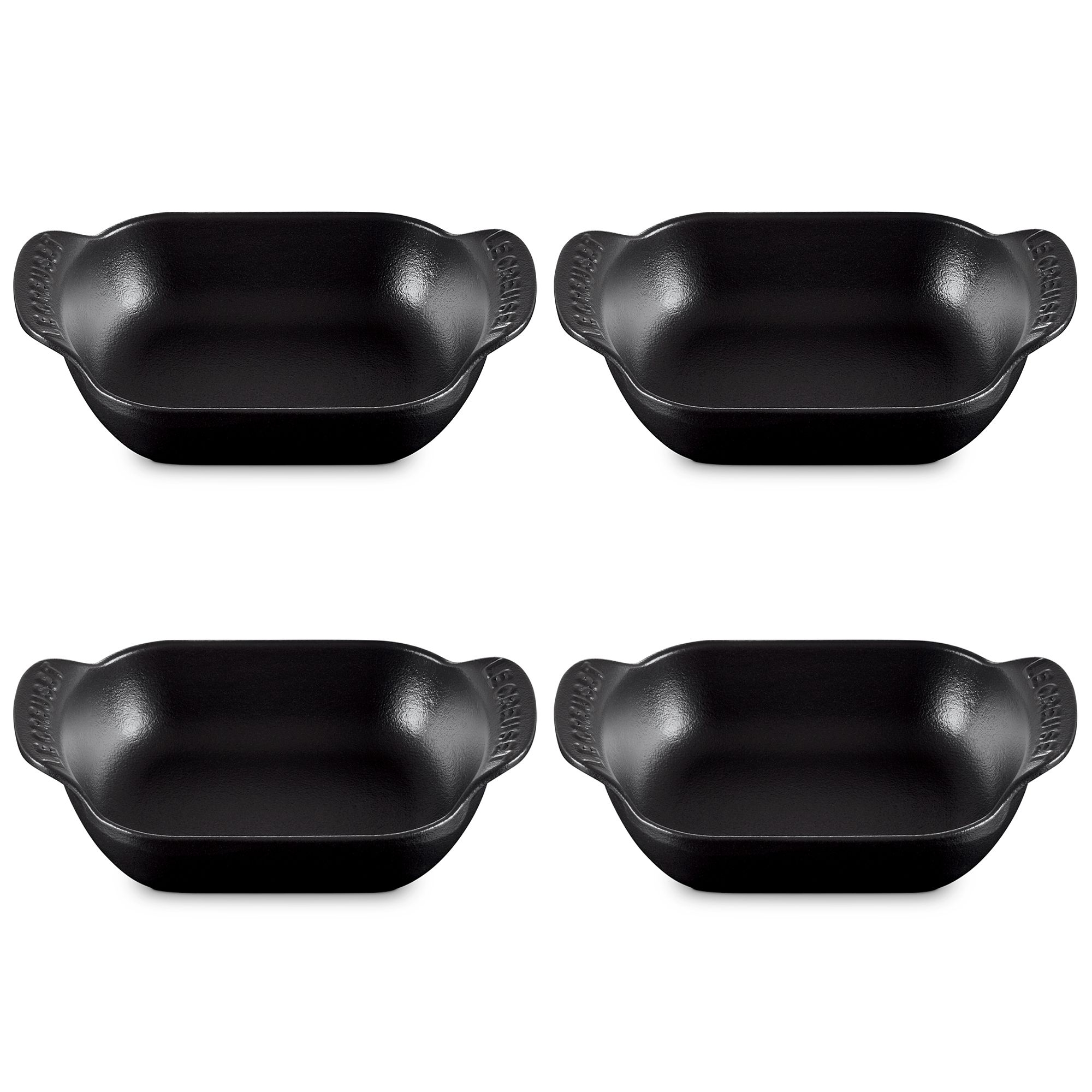 Le Creuset - Mini baking tin rectangular set of 4 - Black matt - Gourmand Collection Le Creuset - Mini baking tin rectangular set of 4 - Black matt - Gourmand Collection