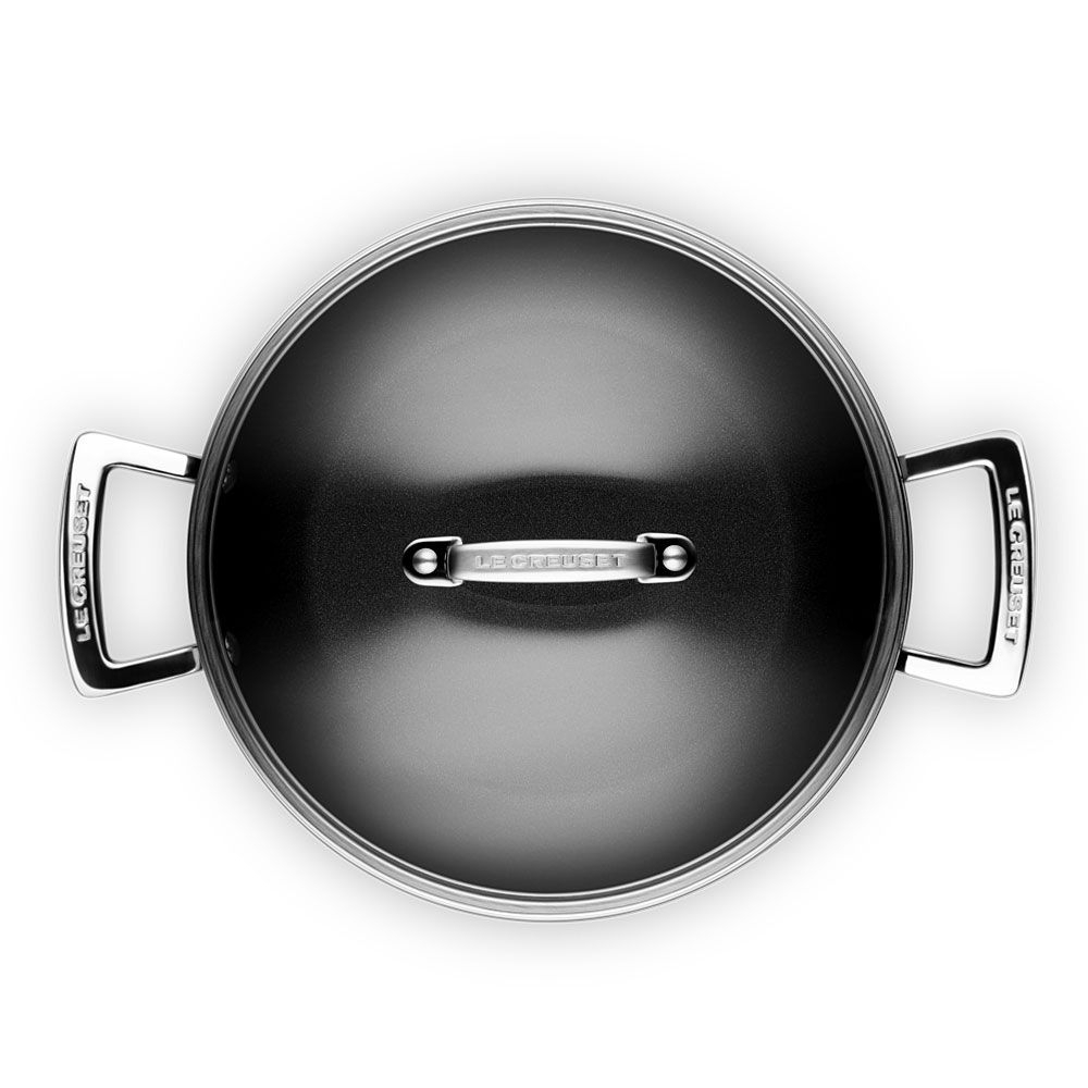 Le Creuset - Aluminium Profipfanne mit Glasdeckel - Antihaft Le Creuset - Aluminium Profipfanne mit Glasdeckel - Antihaft