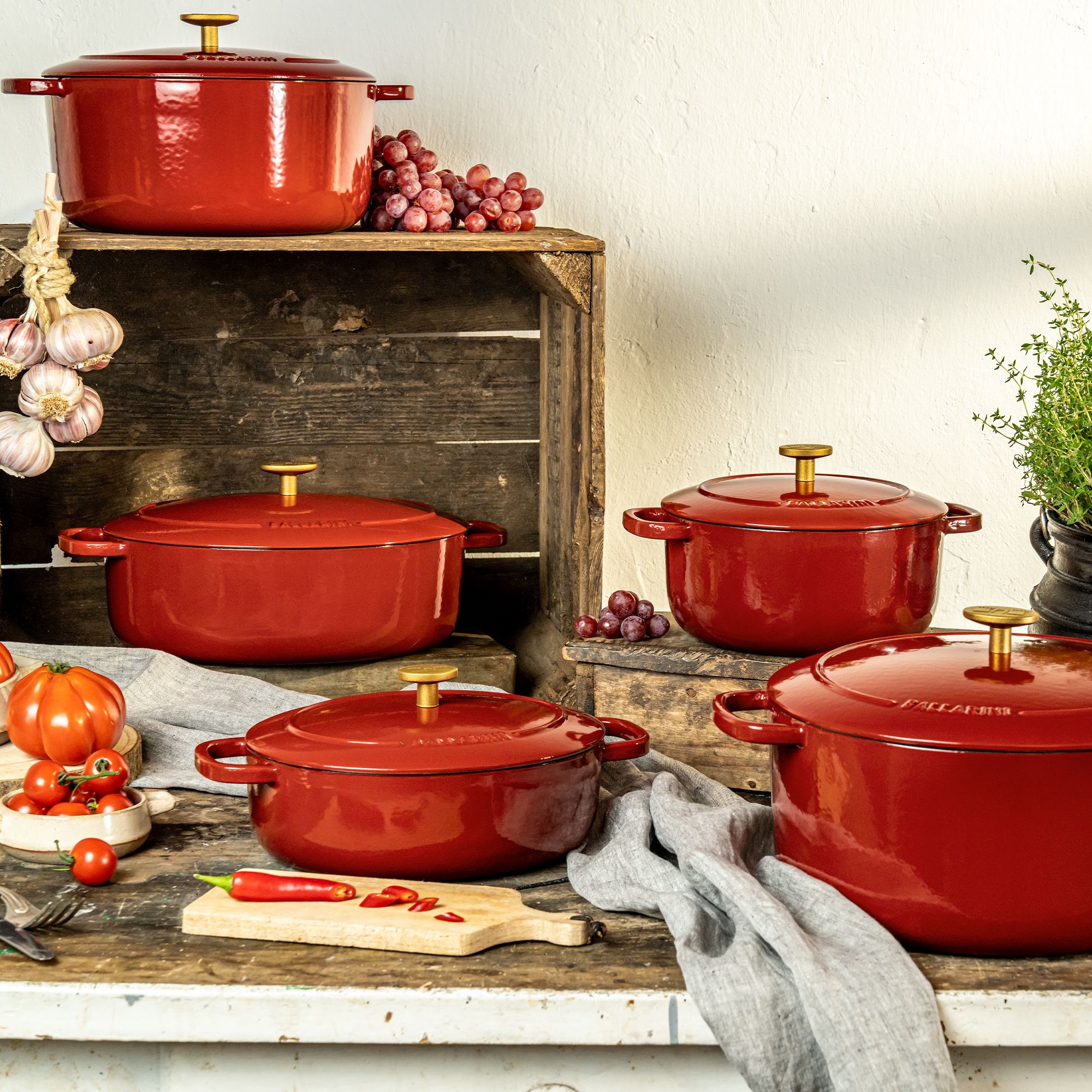 BALLARINI - Cocotte | Bellamonte | 37 cm | oval | Red