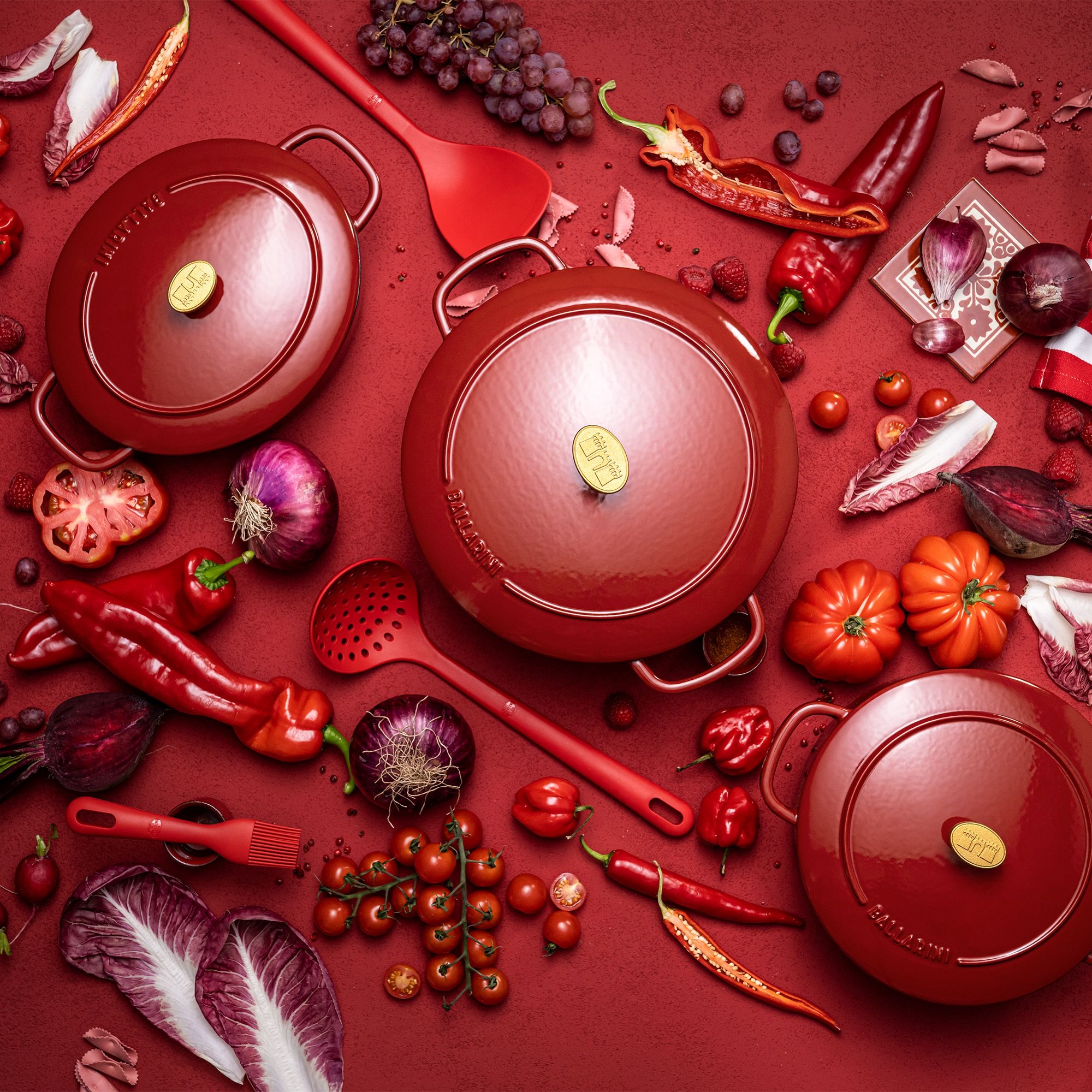BALLARINI - Cocotte | Bellamonte | round | 20 cm | Red