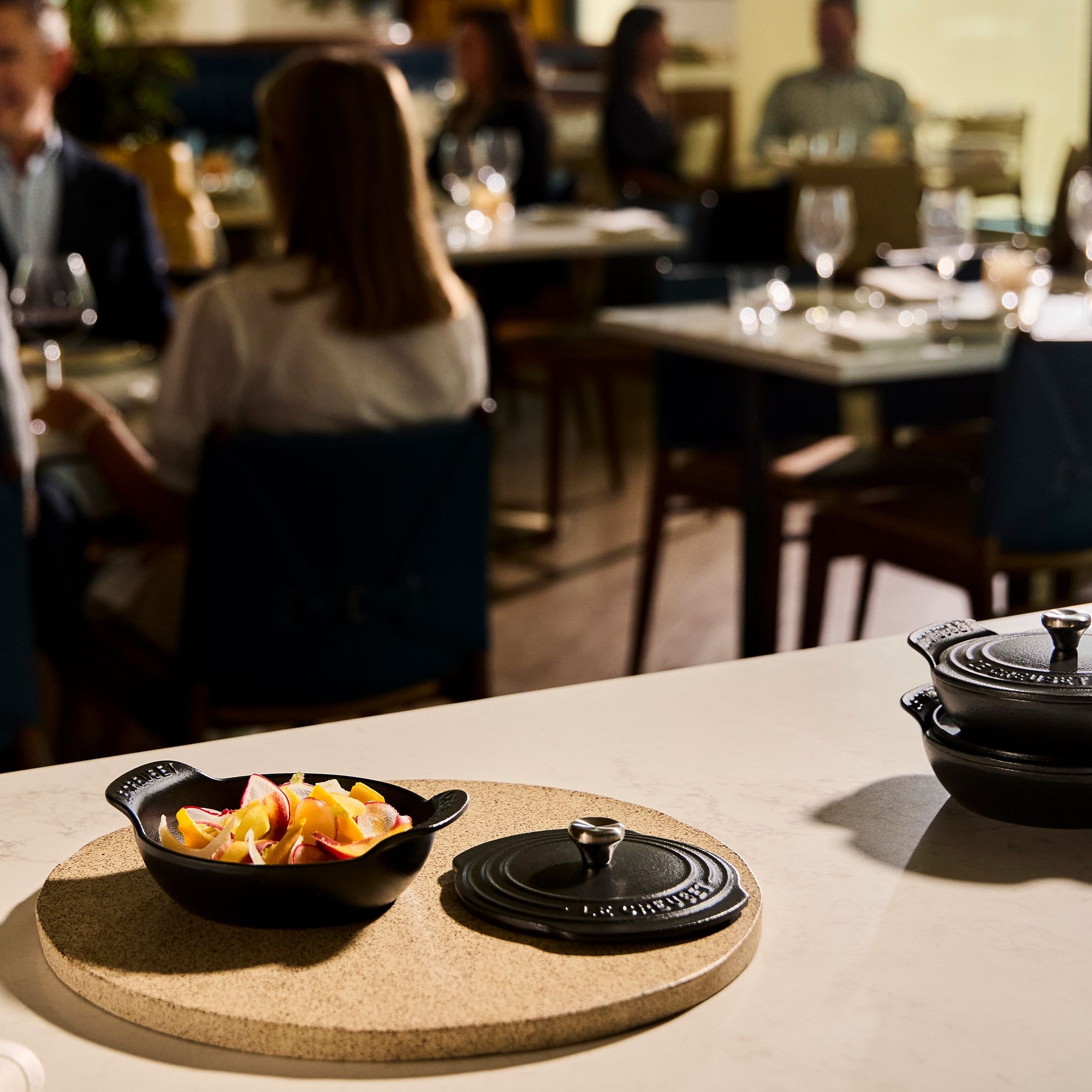 Le Creuset - Mini cocotte set of 4 with lid - Black matt - Gourmand Collection Le Creuset - Mini cocotte set of 4 with lid - Black matt - Gourmand Collection