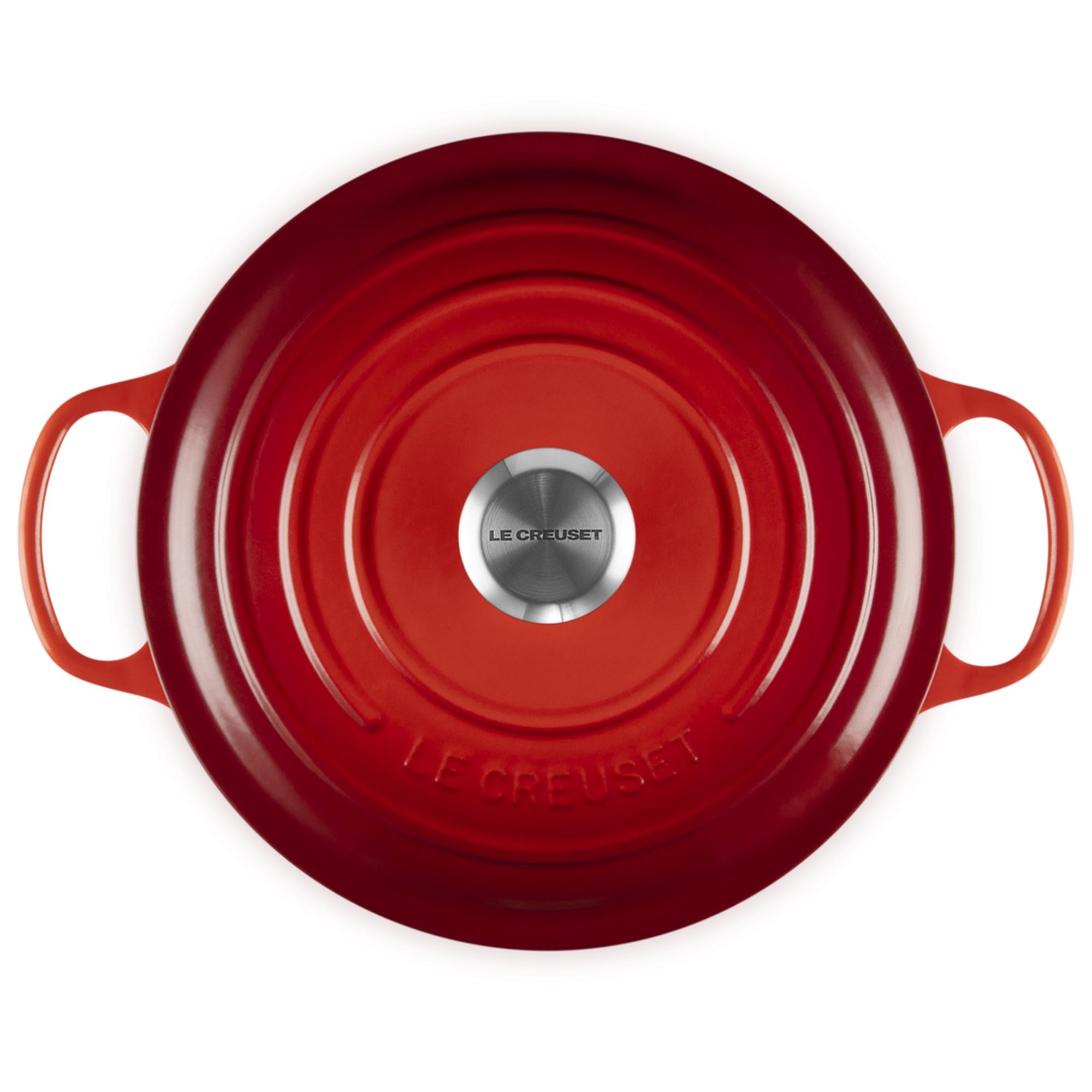 Le Creuset -  Signature Bräter rund 26 cm extra hoch - 6,3 L - Kirschrot
