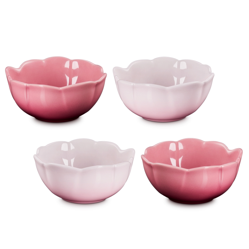 Le Creuset - Set of 4 Flower Bowls | Pink