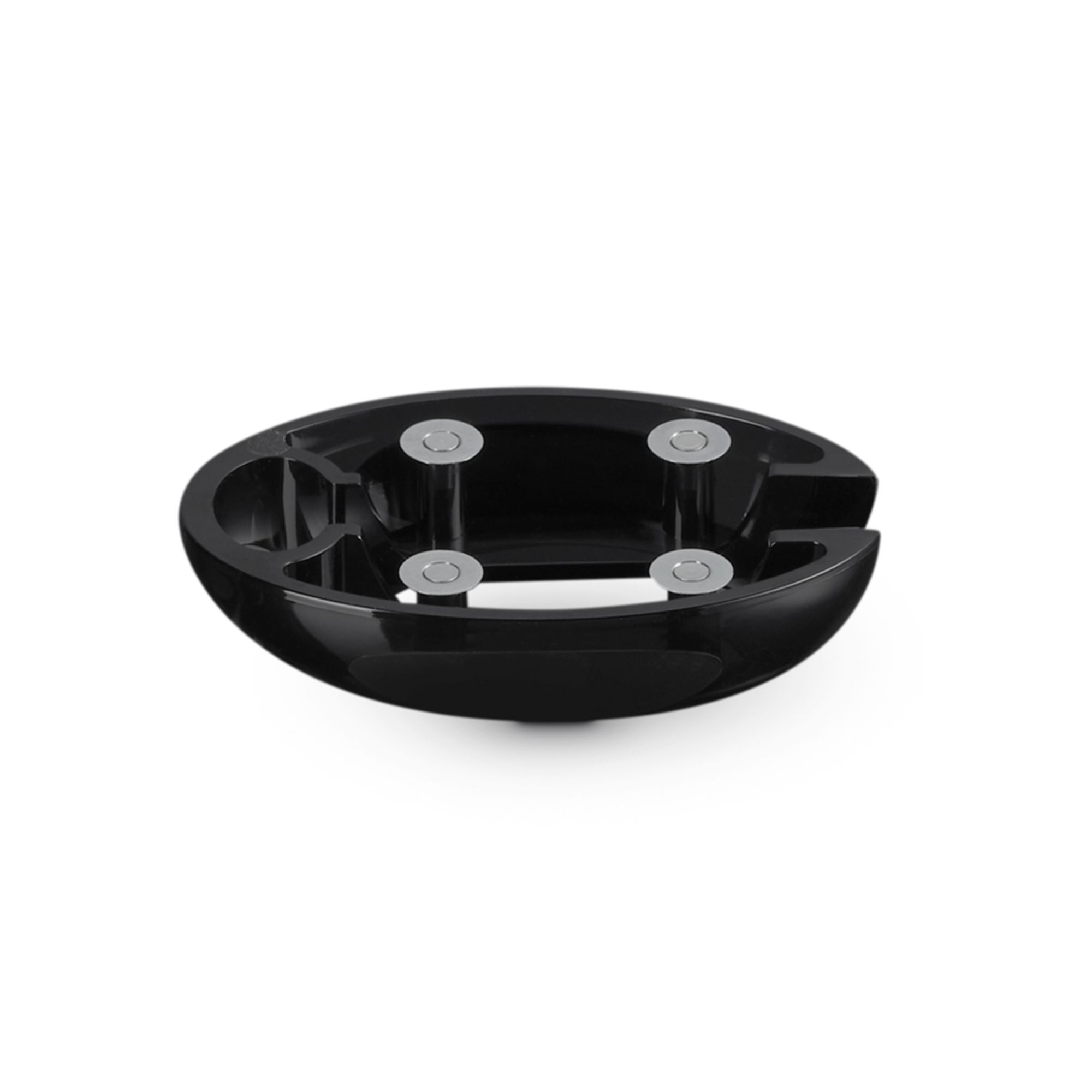 Oval black razor holder with magnetic feet