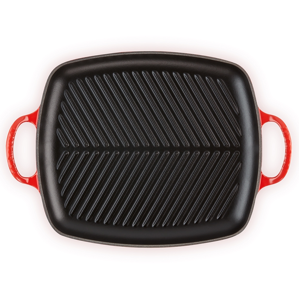 Le Creuset - Flache rechteckige Grillplatte 30 cm