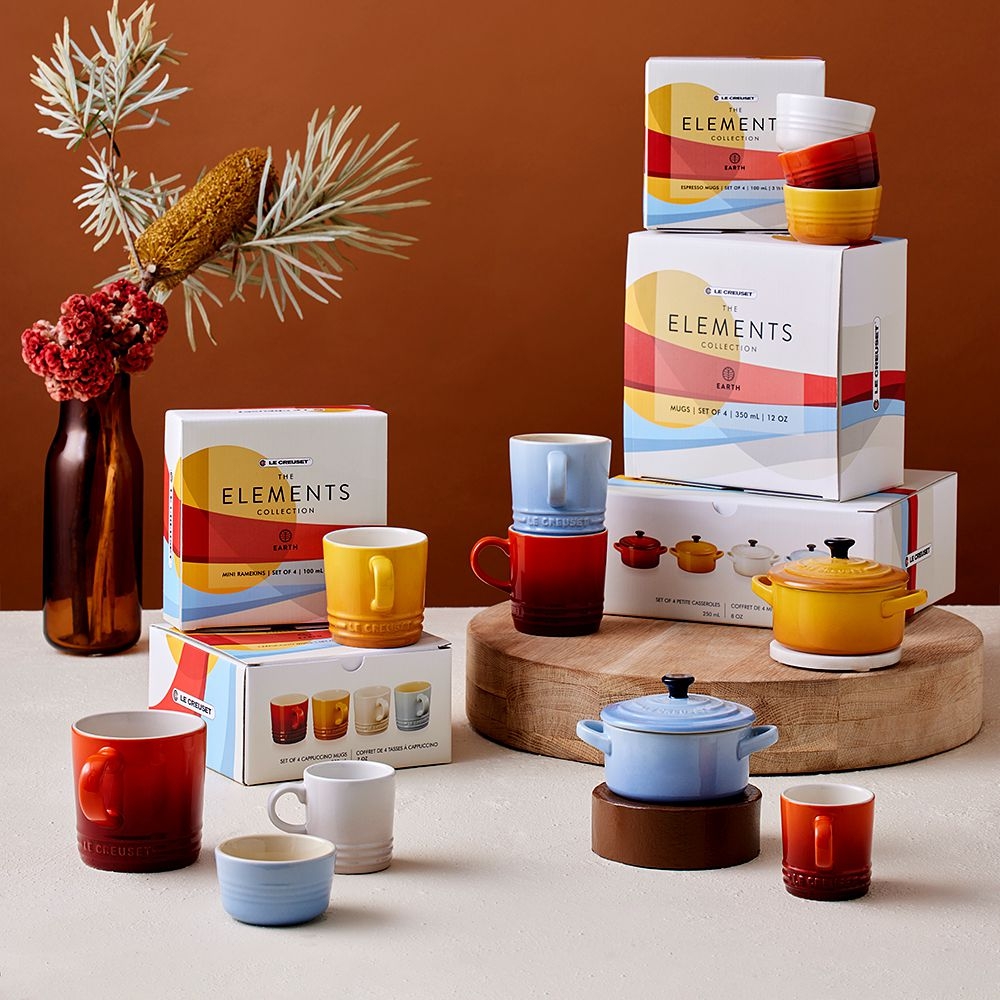 Le Creuset - Set of 4 Espresso Mugs 100 ml - ELEMENTS Le Creuset - Set of 4 Espresso Mugs 100 ml - ELEMENTS