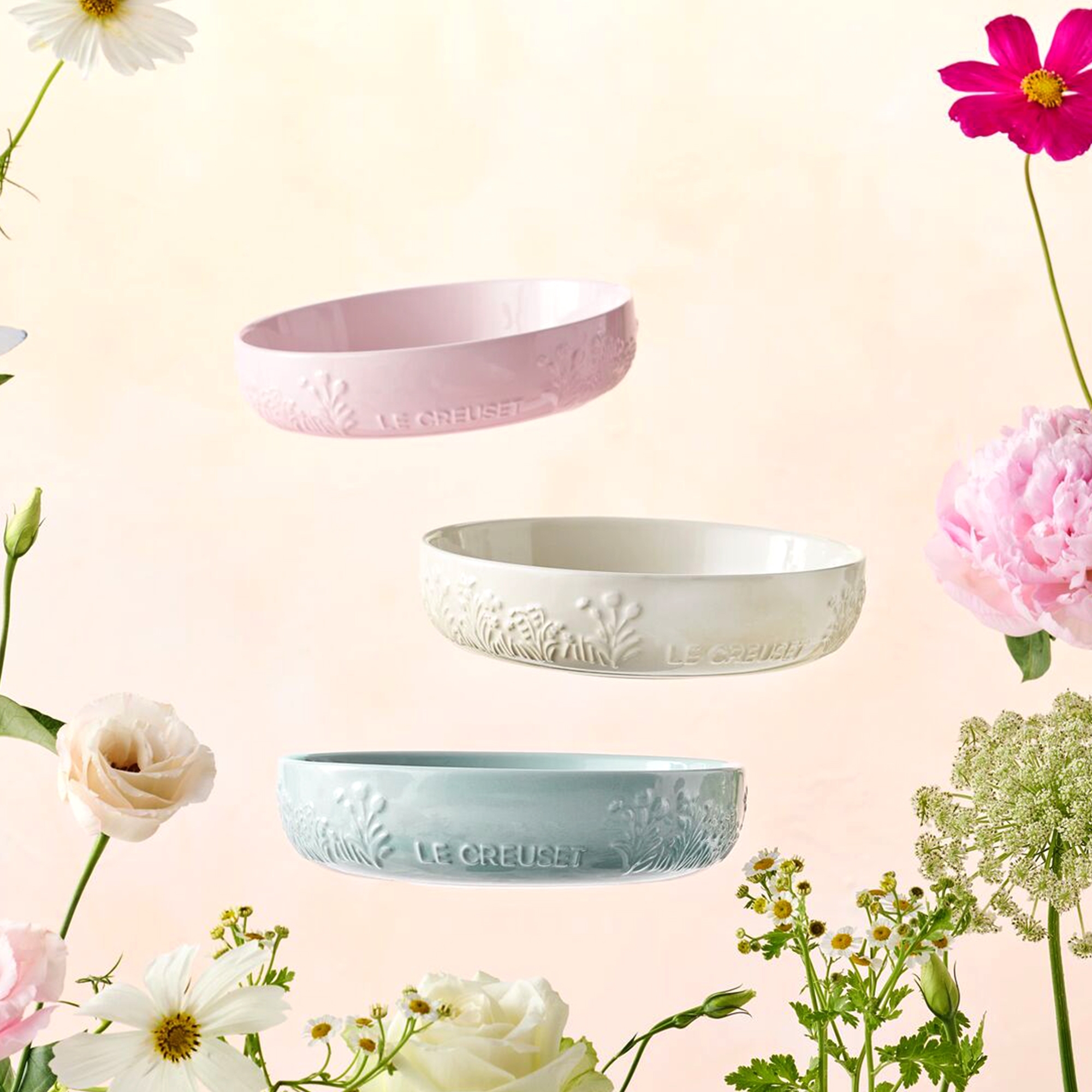 Le Creuset - Bowl 18 cm - Jardin - Meringue Le Creuset - Bowl 18 cm - Jardin - Meringue