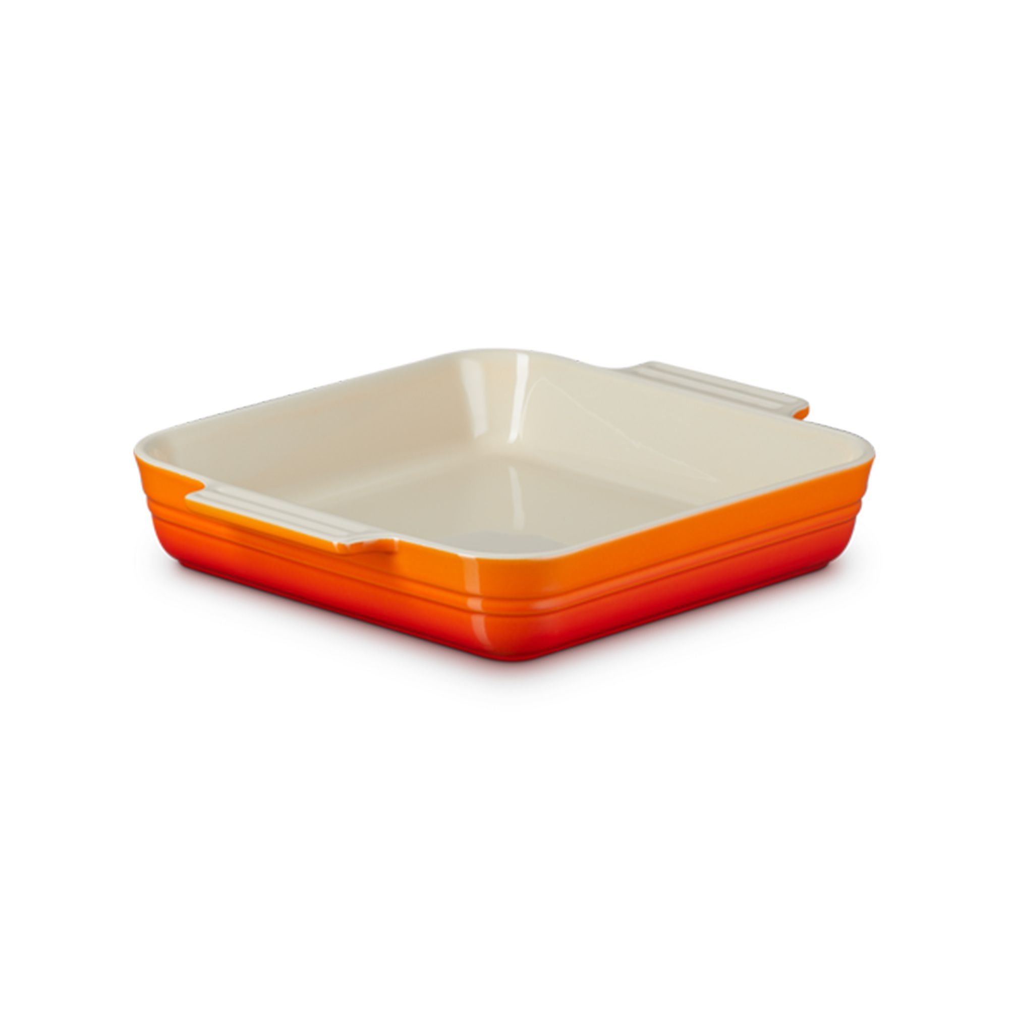 Le Creuset - 3-teiliges Set - Sauteuse Signature, runder Topflappen, quad. Auflaufform klassik