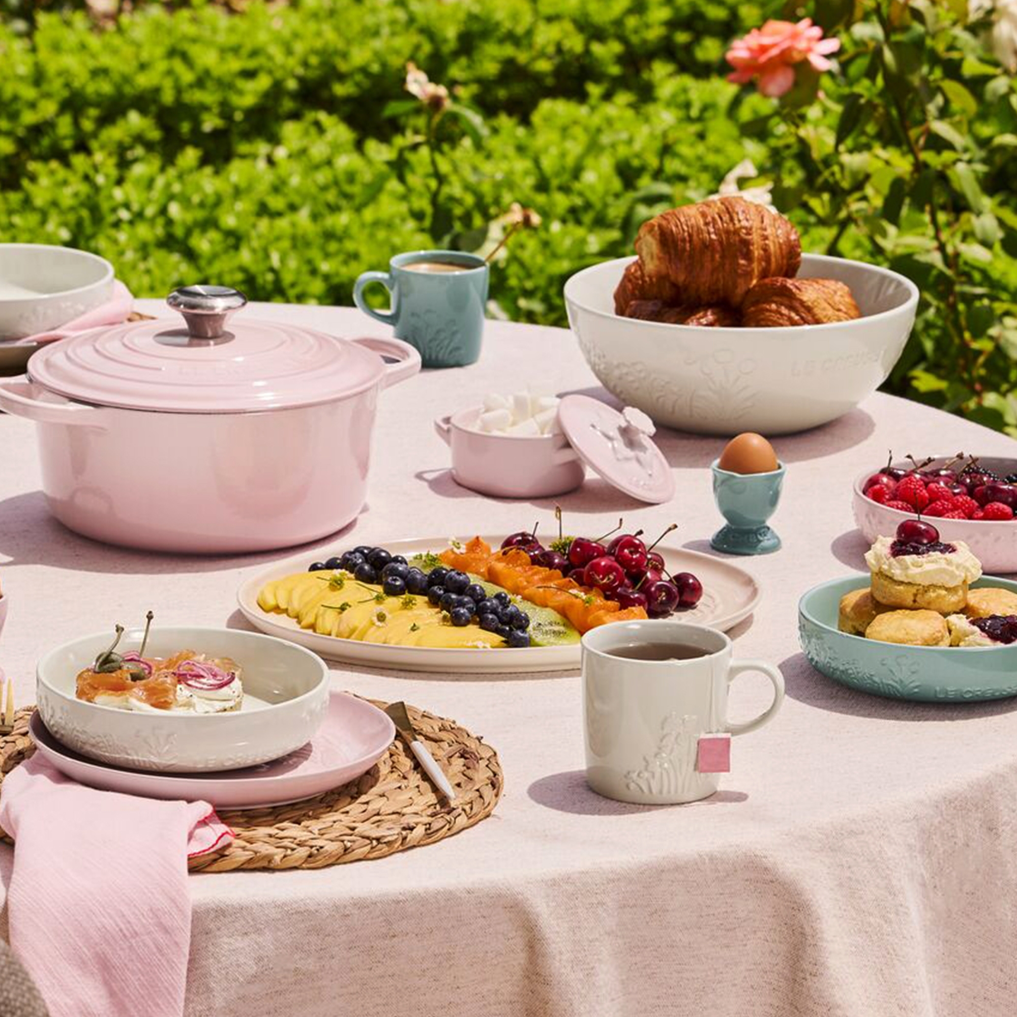 Le Creuset - Ovale Servierplatte Jardin - 36 cm - oval - Meringue