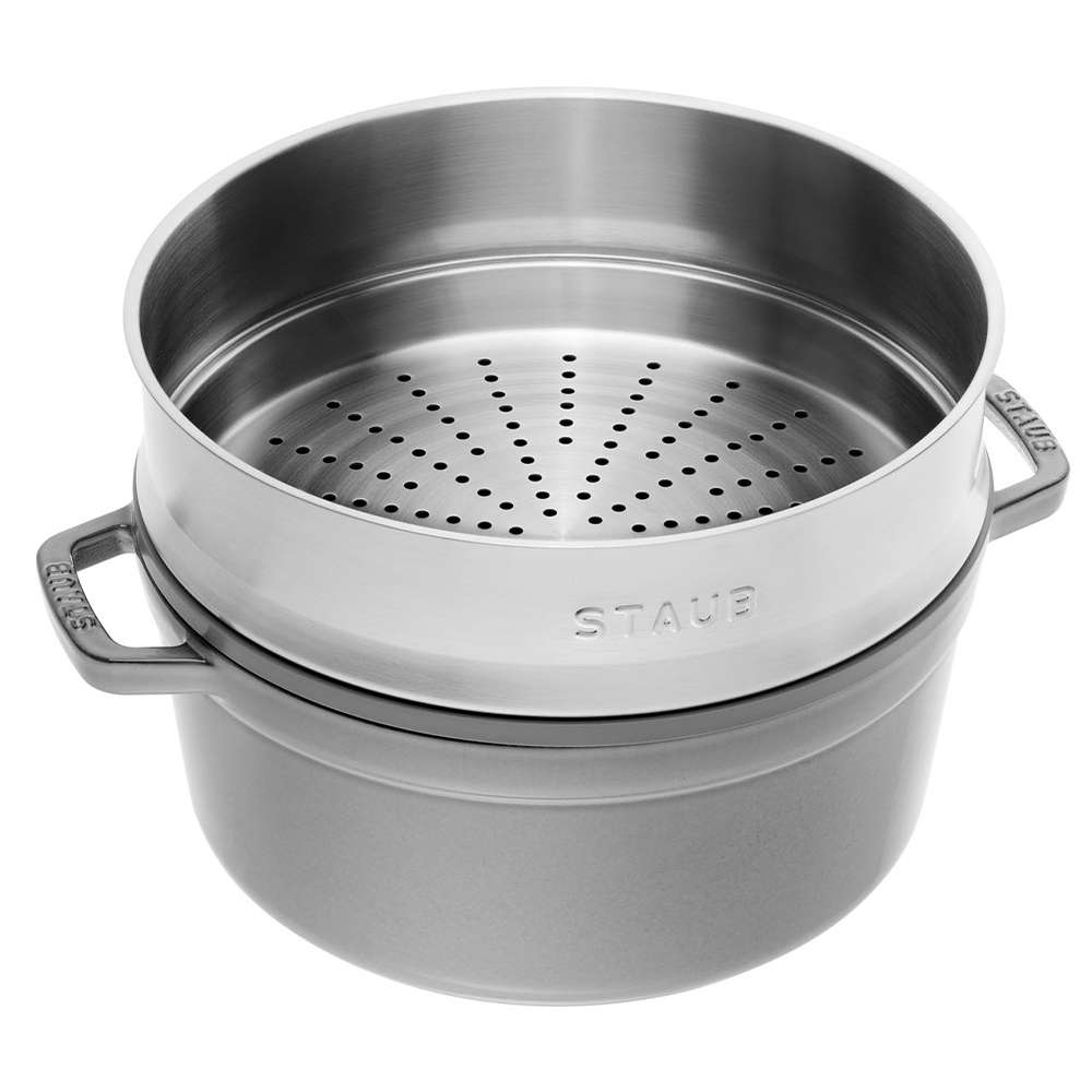 Staub - Cocotte mit Dämpfeinsatz - rund - 26 cm