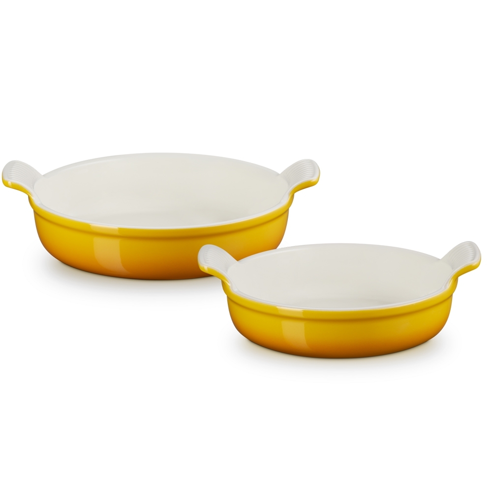 Le Creuset - 2er-Set Runde Auflaufform Tradition aus Steinzeug Le Creuset - 2er-Set Runde Auflaufform Tradition aus Steinzeug