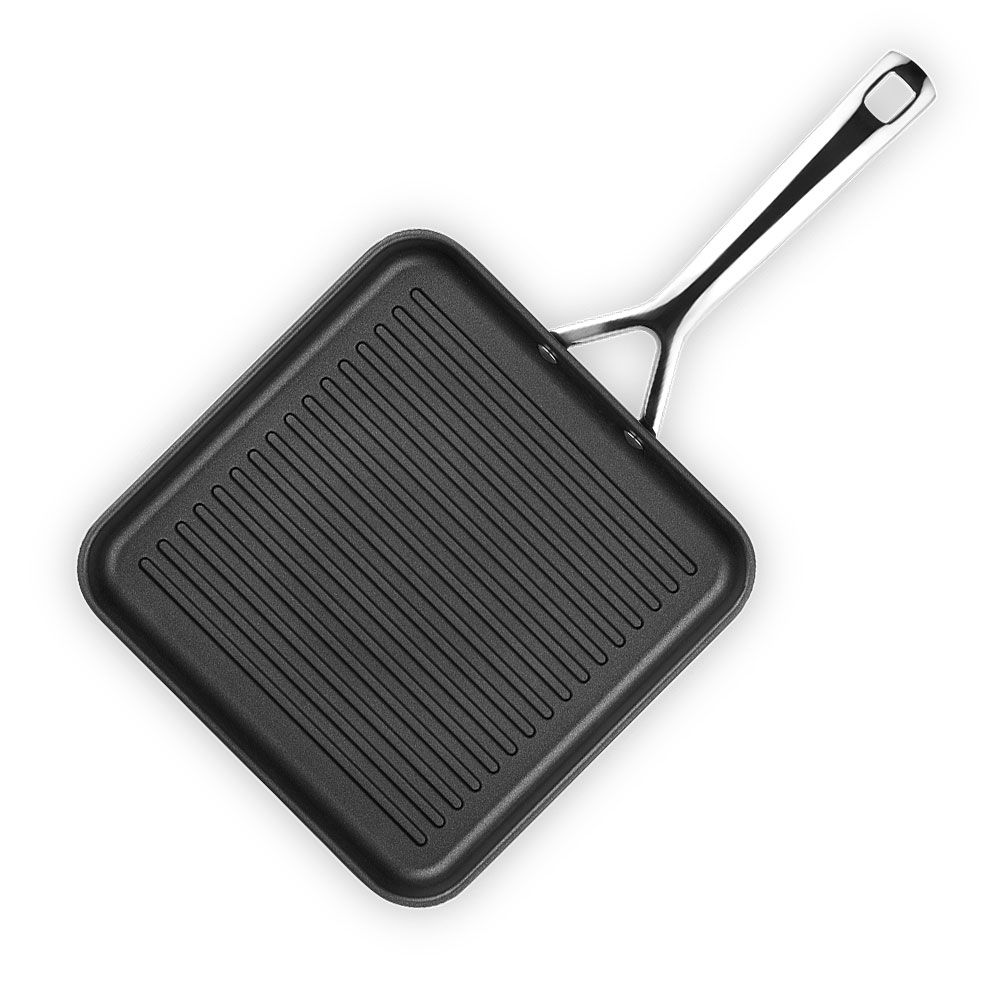 Professional Square Cast Iron Griddle Pan - 25cm