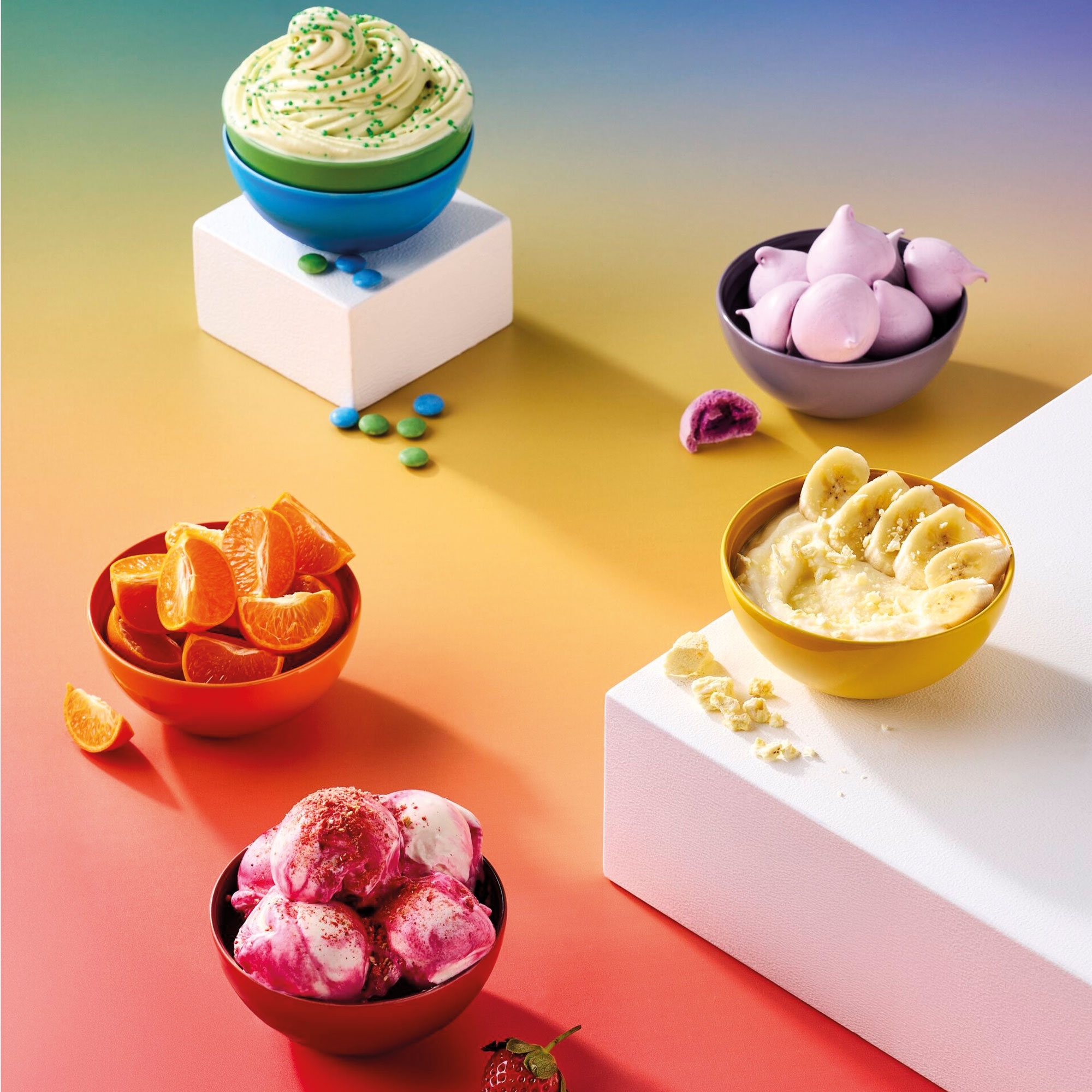 Le Creuset - Set of 6 Rainbow Snack Bowl