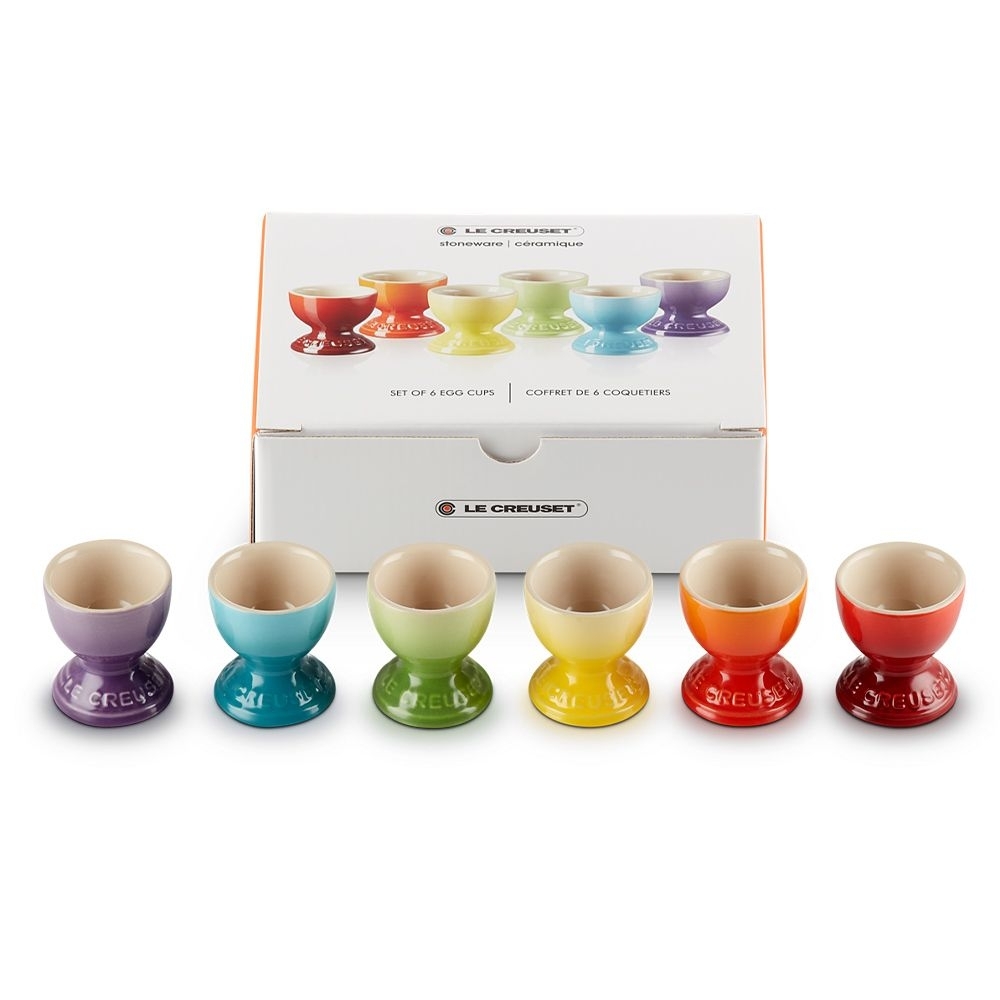 Le Creuset - Set of 6 Eggcups Rainbow Le Creuset - Set of 6 Eggcups Rainbow