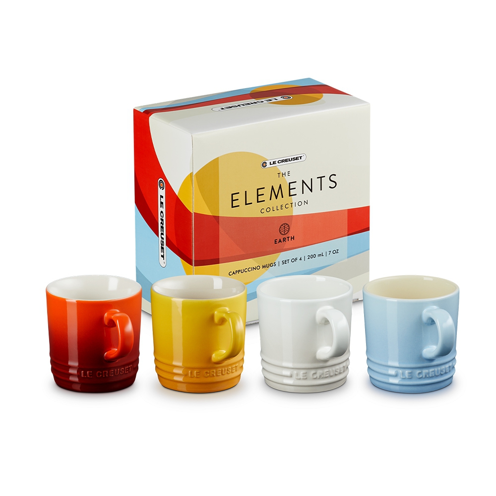 Le Creuset - Set of 4 Cappuccino Mugs 200 ml - ELEMENTS