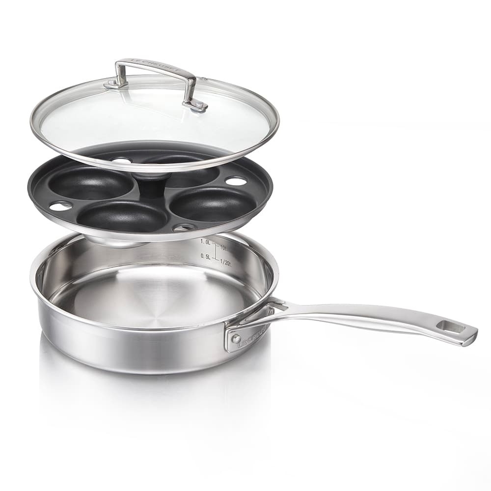 Le Creuset - 3-ply Sauté Pan with Poaching Insert Le Creuset - 3-ply Sauté Pan with Poaching Insert