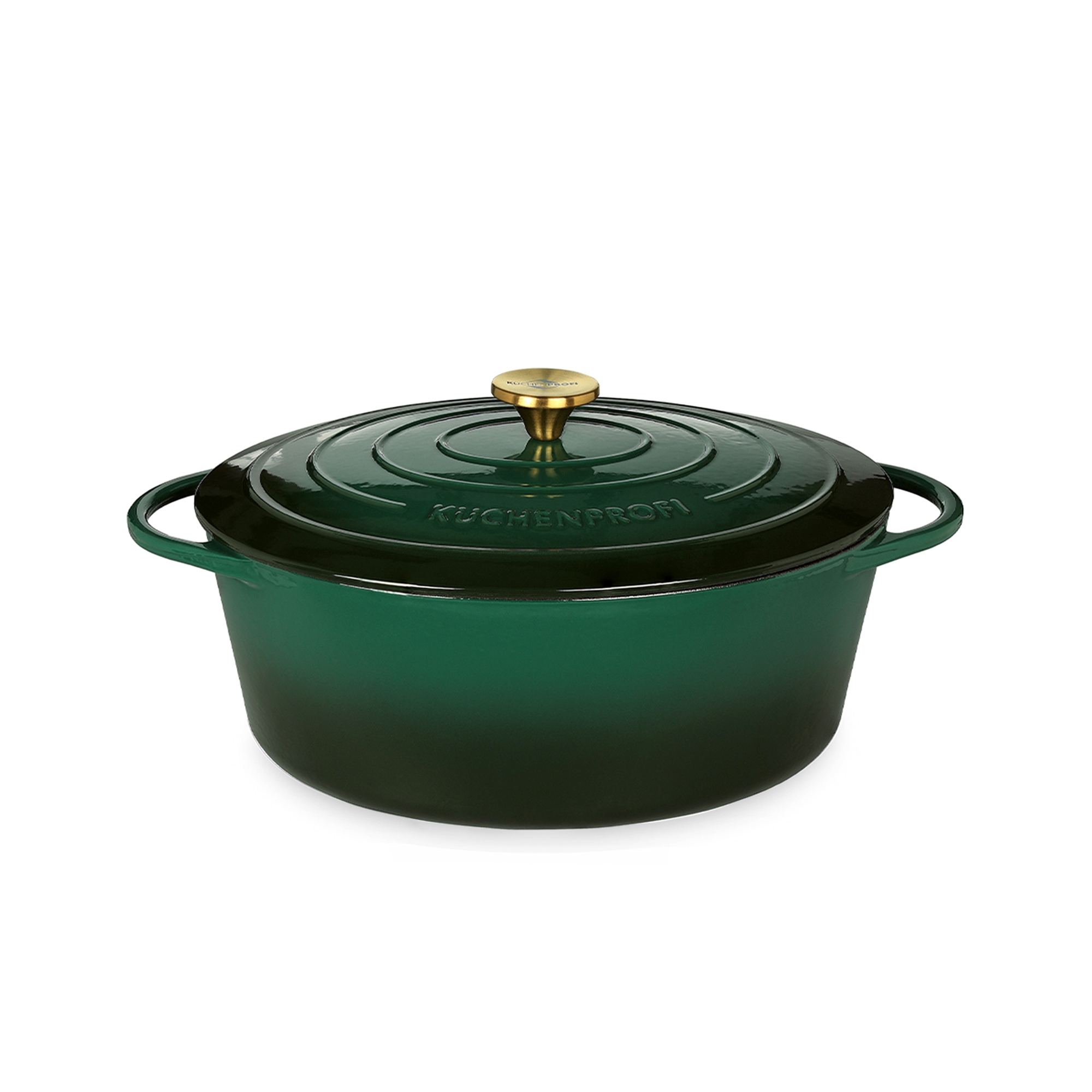 Küchenprofi - PROVENCE - ovaler Bratentopf - racing green