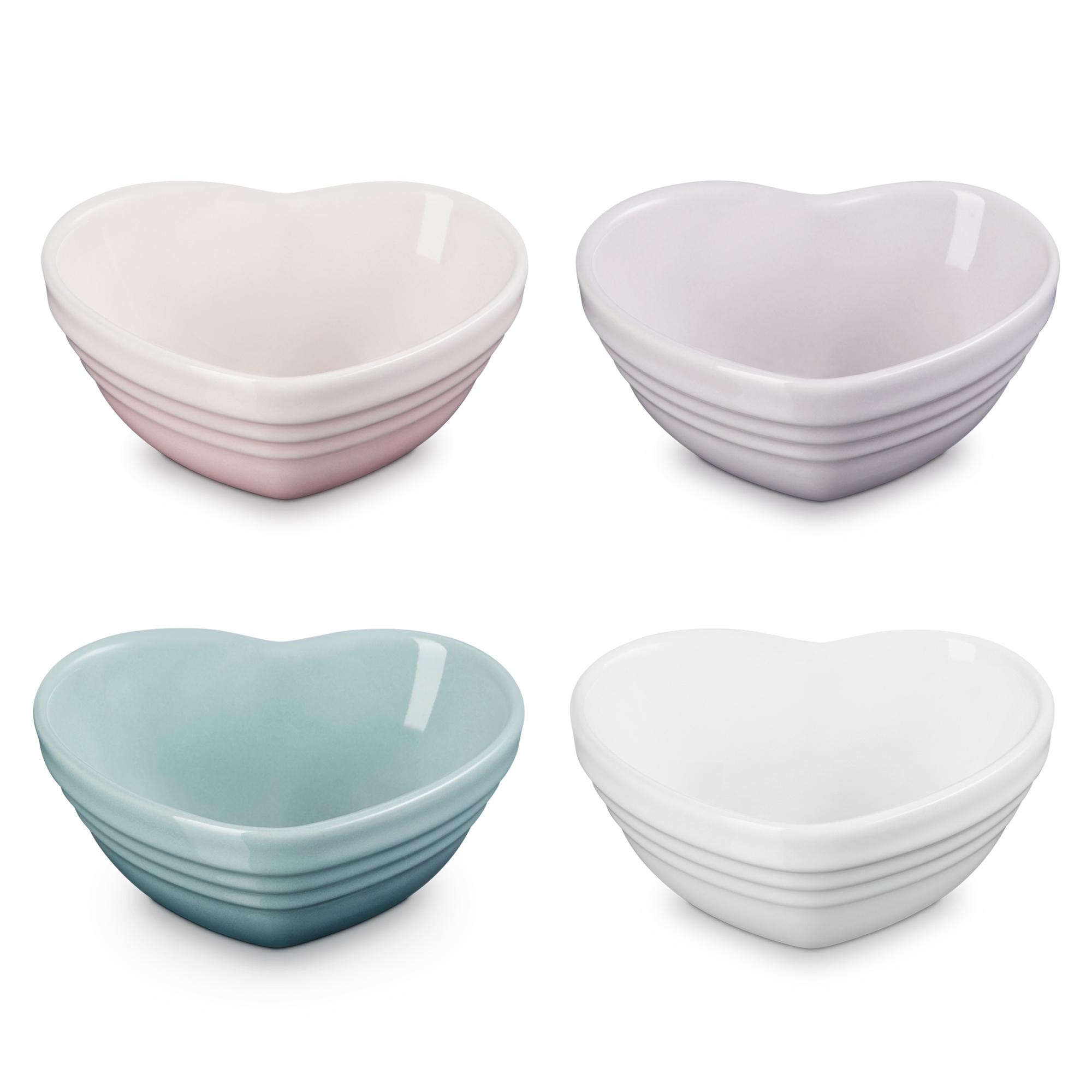 Le Creuset - Mini-Herzschälchen 4er-Set - 9 cm Le Creuset - Mini-Herzschälchen 4er-Set - 9 cm