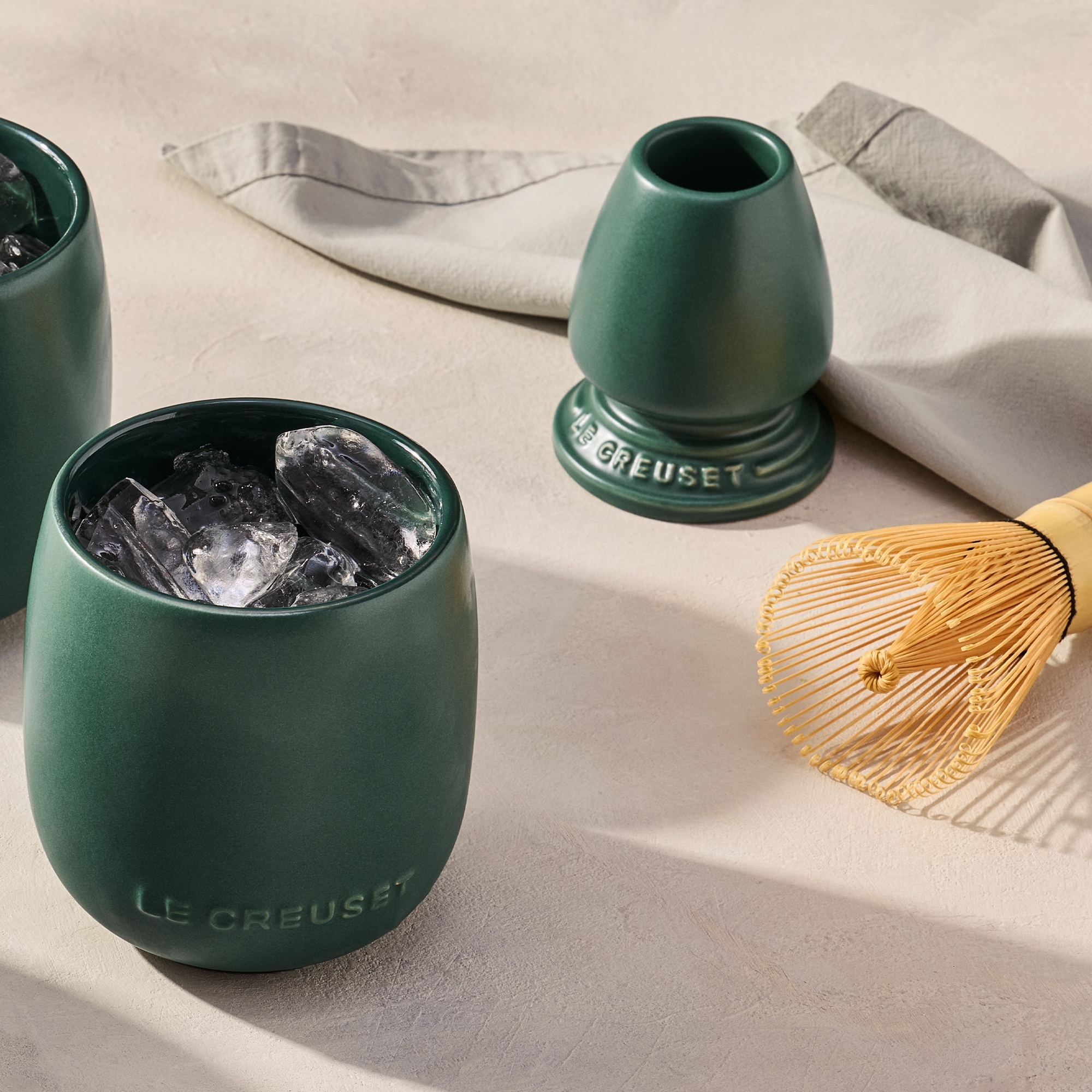 Le Creuset - 2er-Set Matcha-Besen mit Halter | Serenity