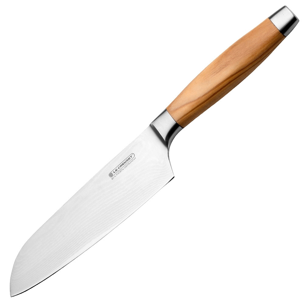 Le Creuset - Santoku Knife 18 cm Olive Wood Handle Le Creuset - Santoku Knife 18 cm Olive Wood Handle