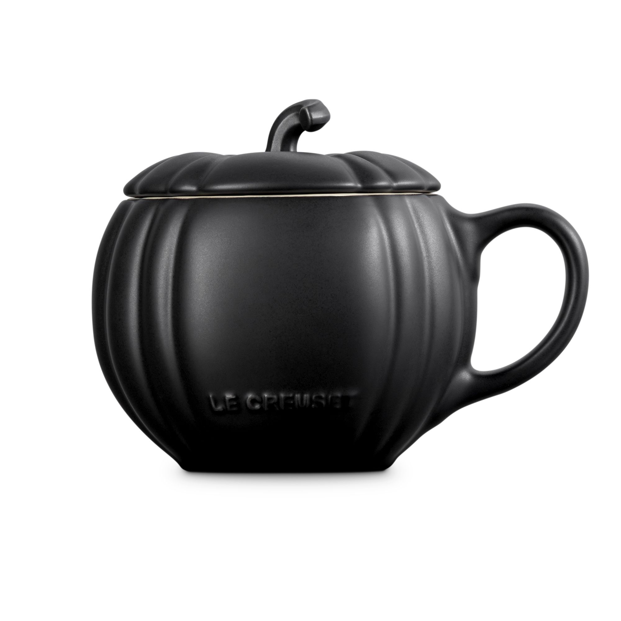 Le Creuset - Pumpkin Mug with lid 400 ml - Matt Schwarz