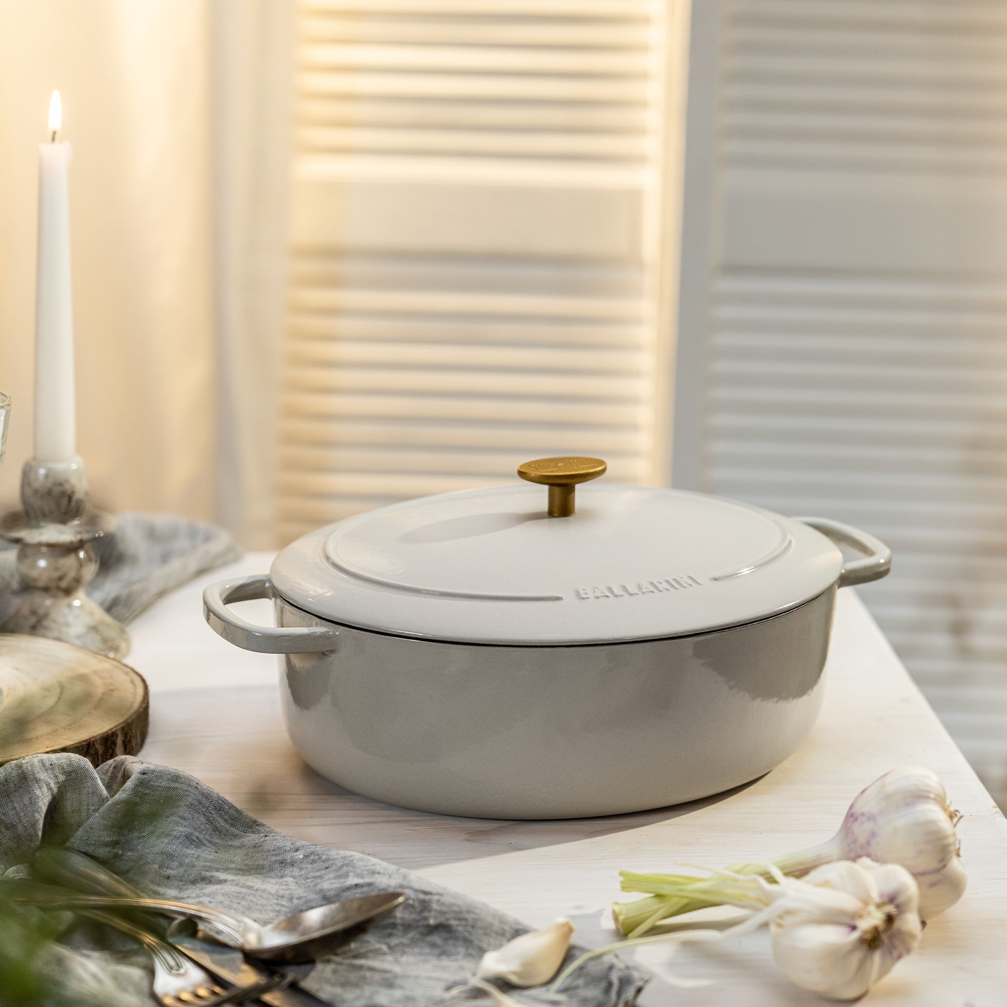 BALLARINI - Cocotte | Bellamonte | oval | 31 cm | Elfenbein