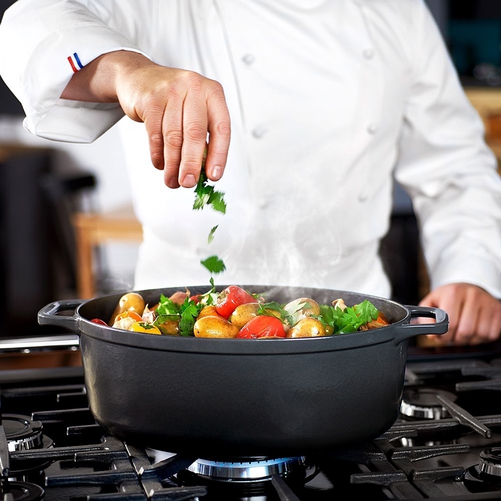 Chasseur - Ovaler Bräter - Orange geflammt Chasseur - Ovaler Bräter - Orange geflammt