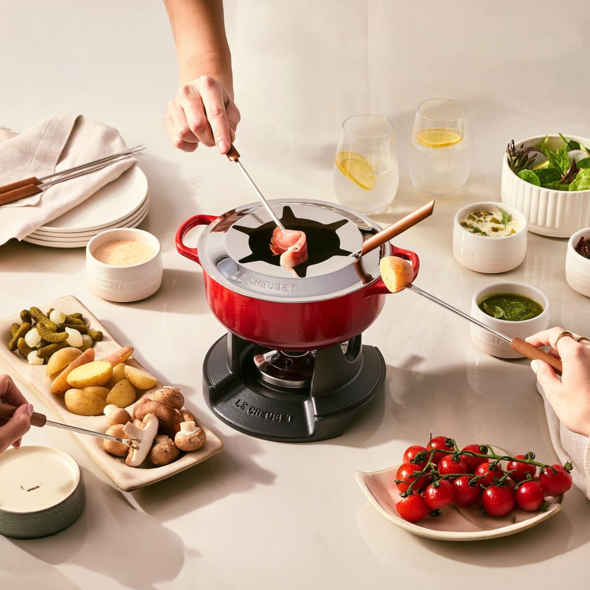 Le Creuset - Signature Fondue-Set aus Gusseisen