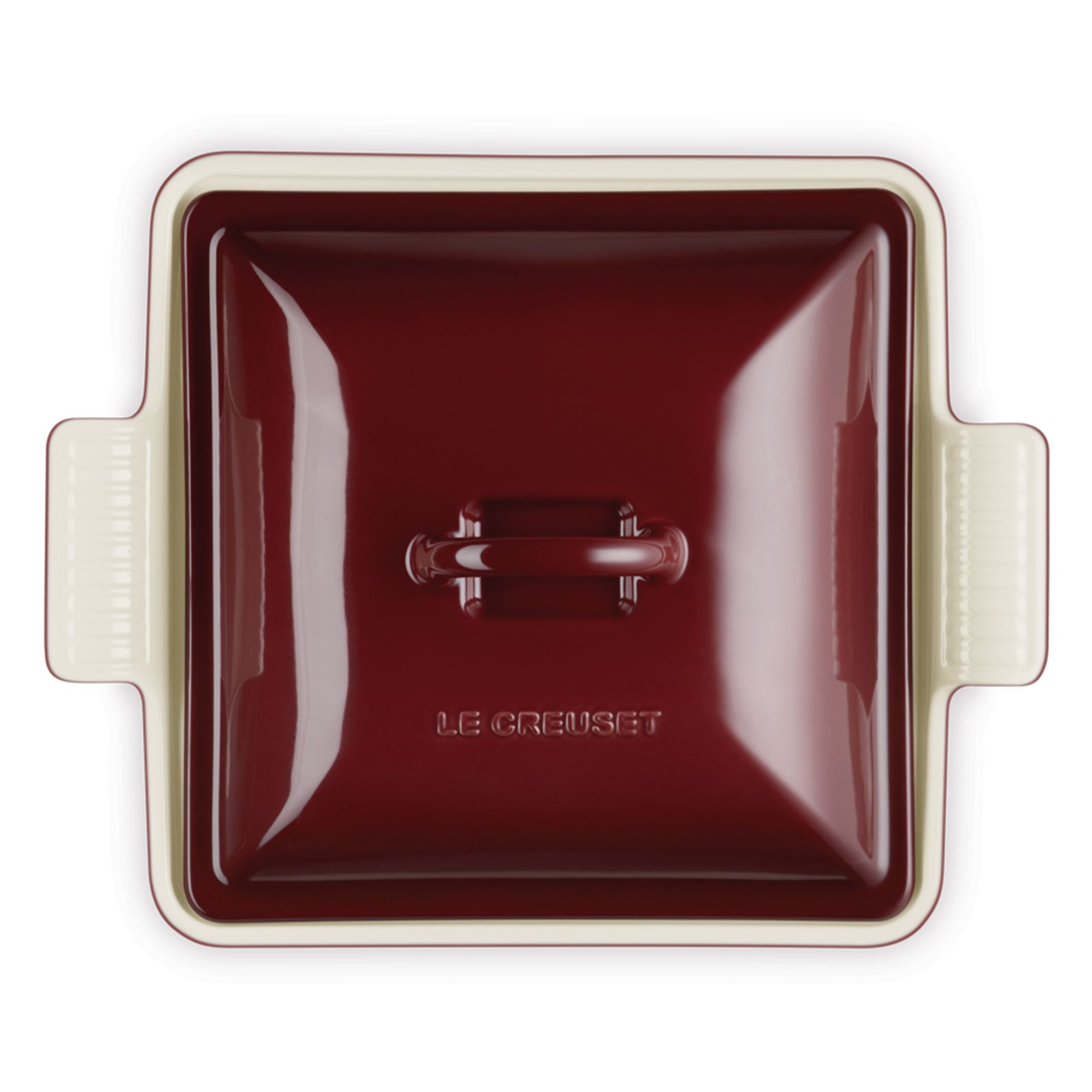 Le Creuset - Auflaufform Tradition quadratisch  mit Deckel - Garnet