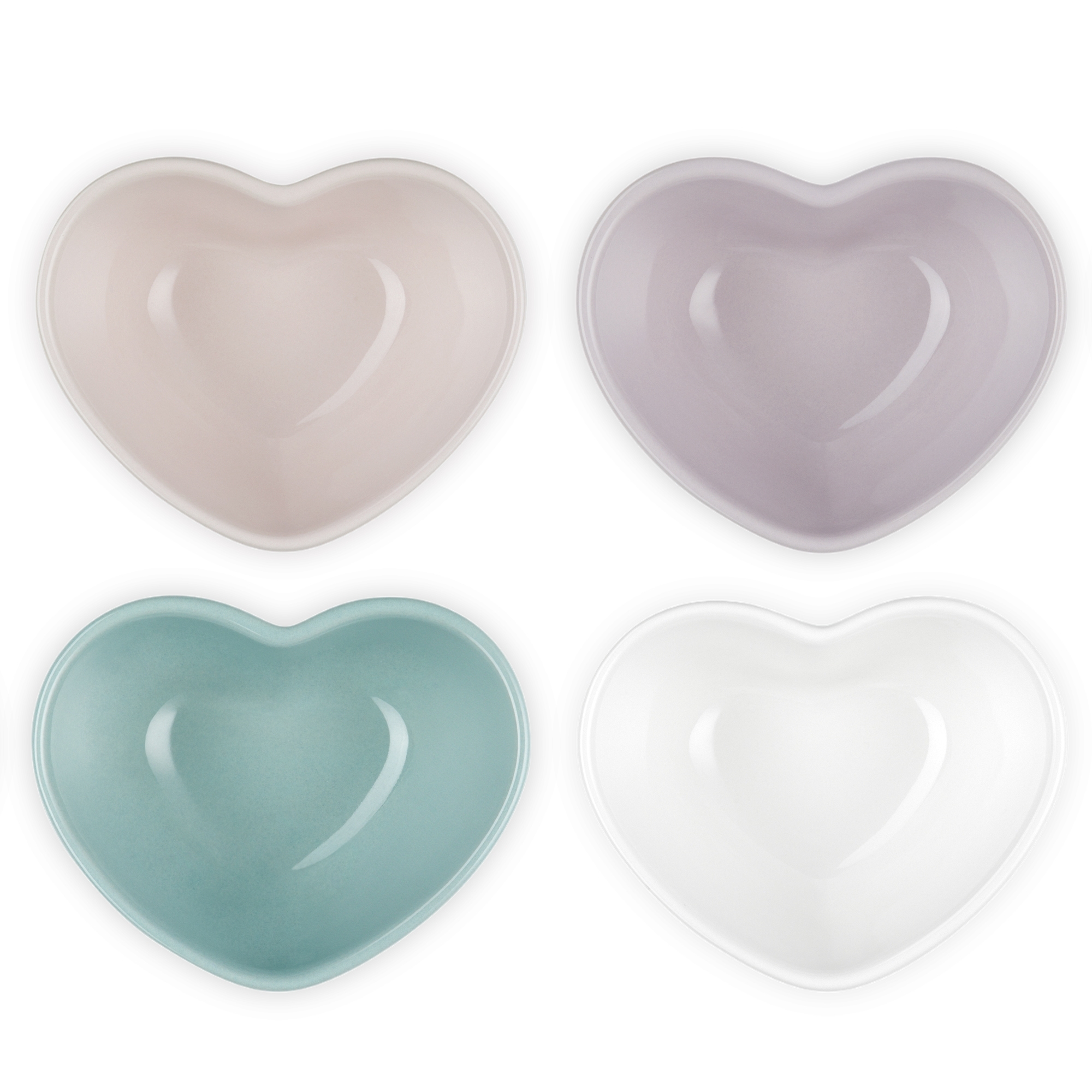 Le Creuset - Mini-Herzschälchen 4er-Set - 9 cm Le Creuset - Mini-Herzschälchen 4er-Set - 9 cm