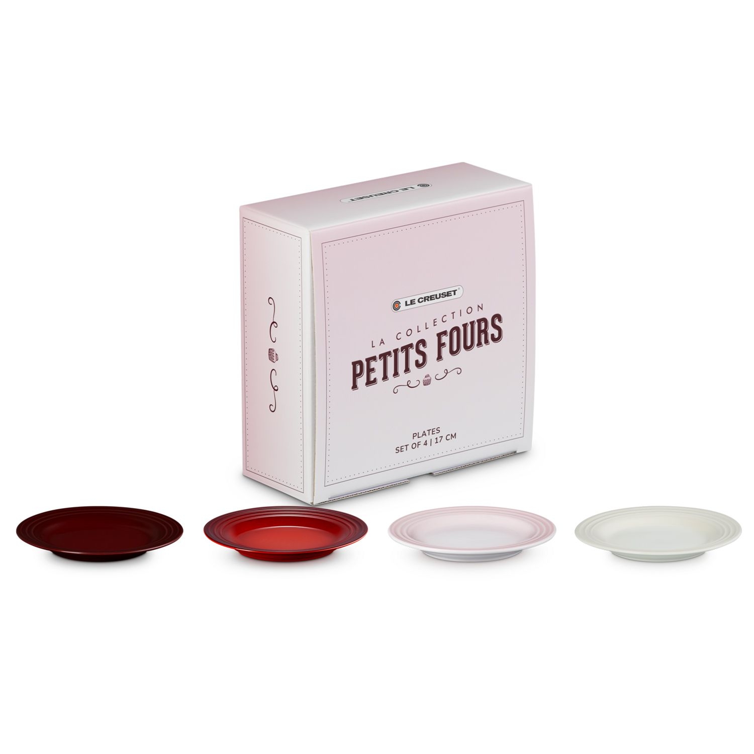 Le Creuset - Set of 4 Tea Plates - Petits Fours Le Creuset - Set of 4 Tea Plates - Petits Fours