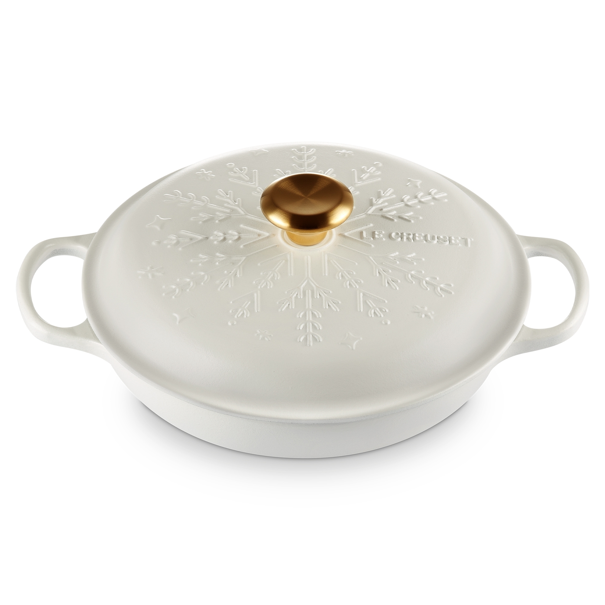 Le Creuset - Gourmet-Profitopf Schneeflocke mit Goldknopf 26 cm Le Creuset - Gourmet-Profitopf Schneeflocke mit Goldknopf 26 cm