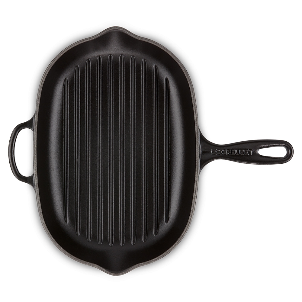 Le Creuset - Signature Skillet Grillpfanne oval - Schwarz