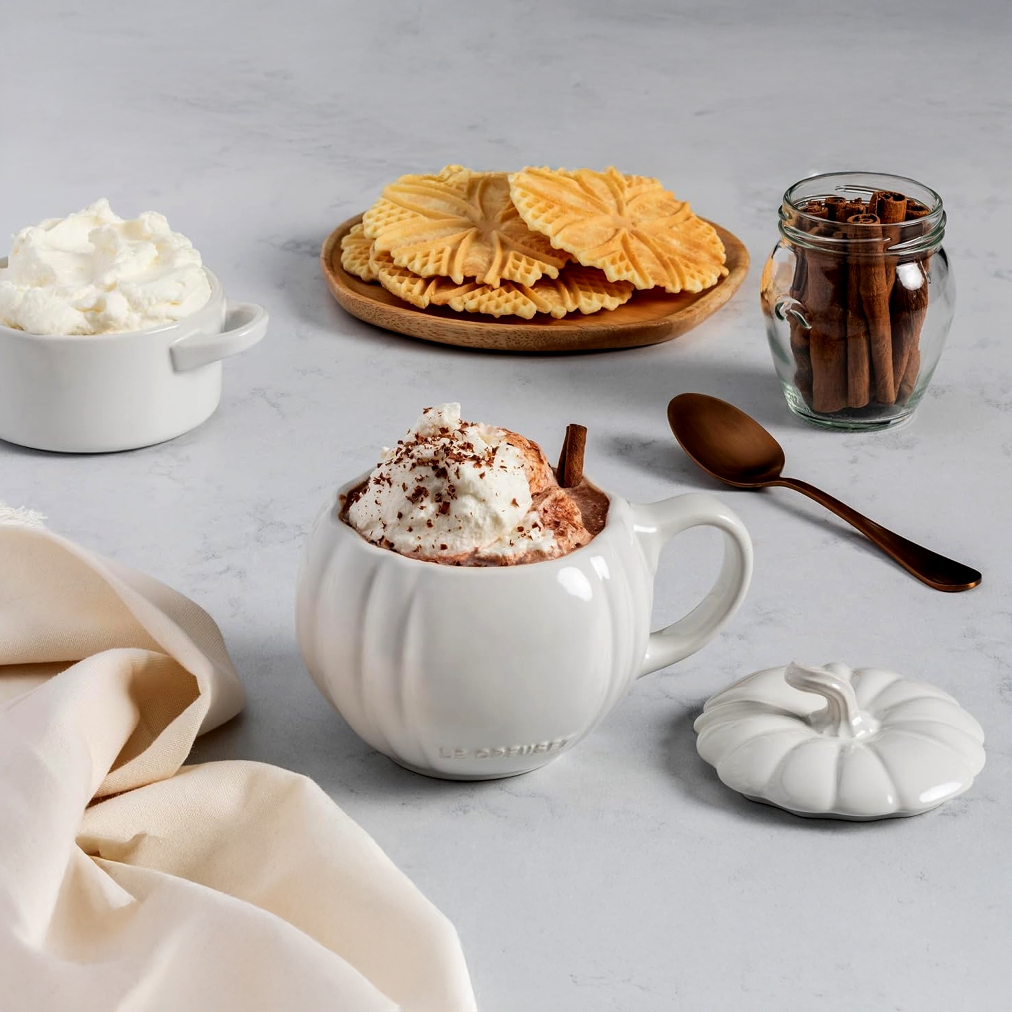 Le Creuset - Pumpkin Mug with lid 400 ml - Thyme
