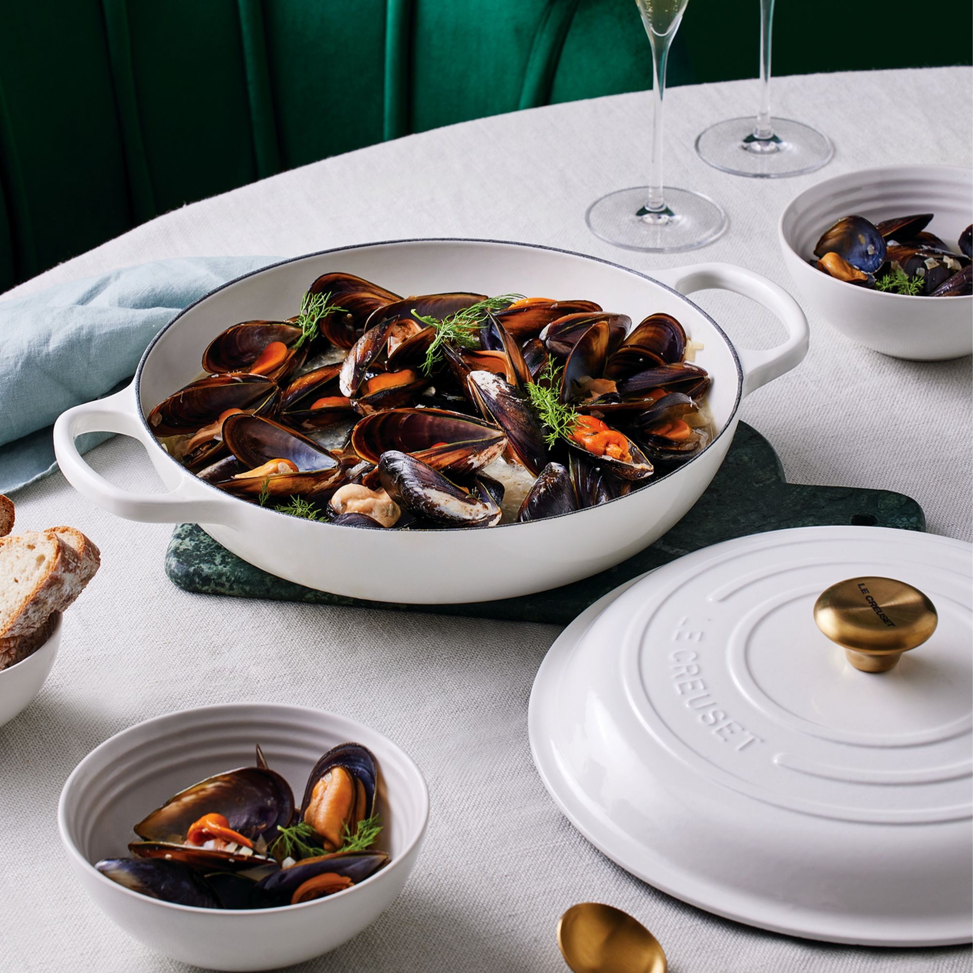 Le Creuset - Signature Gourmet-Profitopf 30 cm - Innen Weiß Le Creuset - Signature Gourmet-Profitopf 30 cm - Innen Weiß