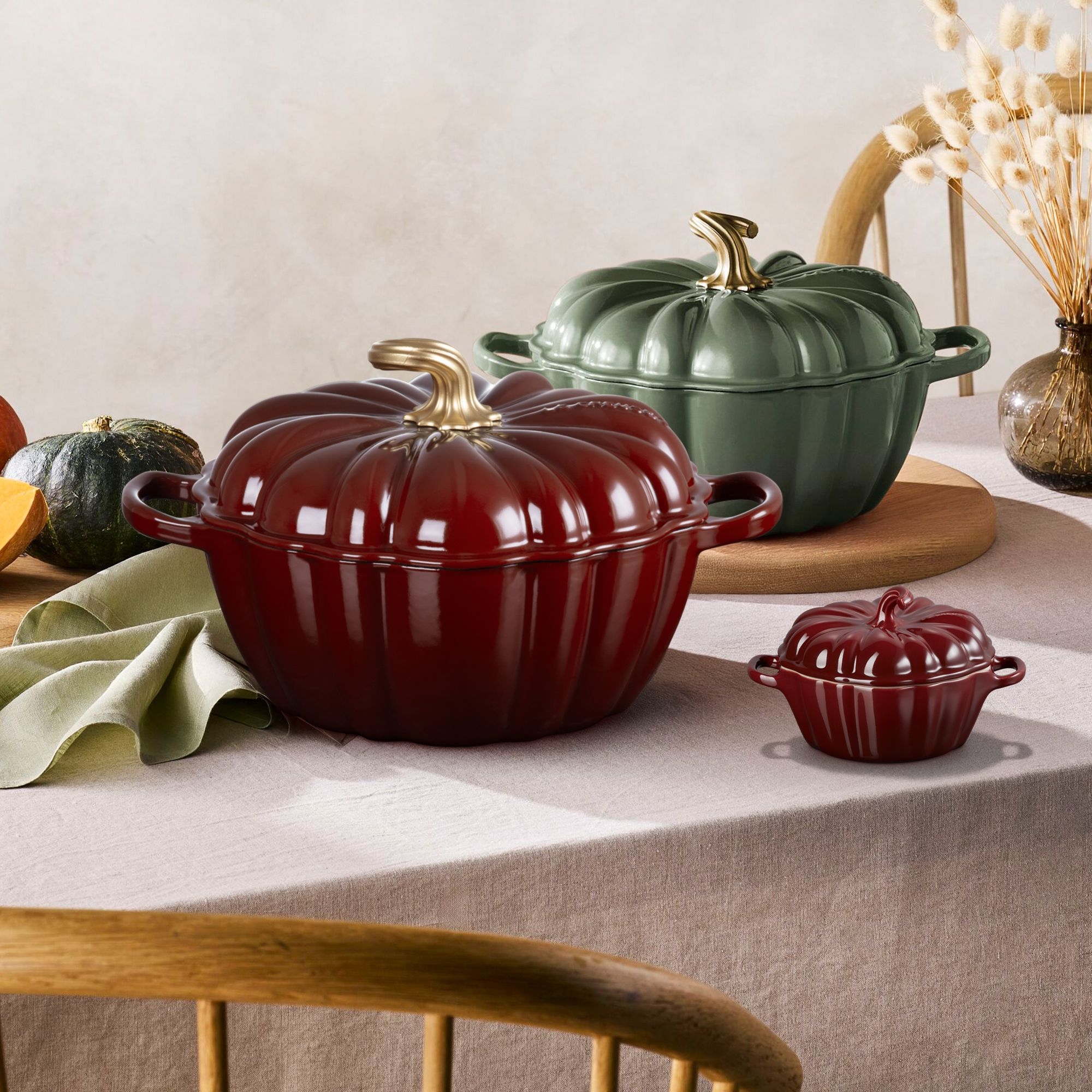 Le Creuset - Kürbis Bräter Signature 24 cm - Garnet