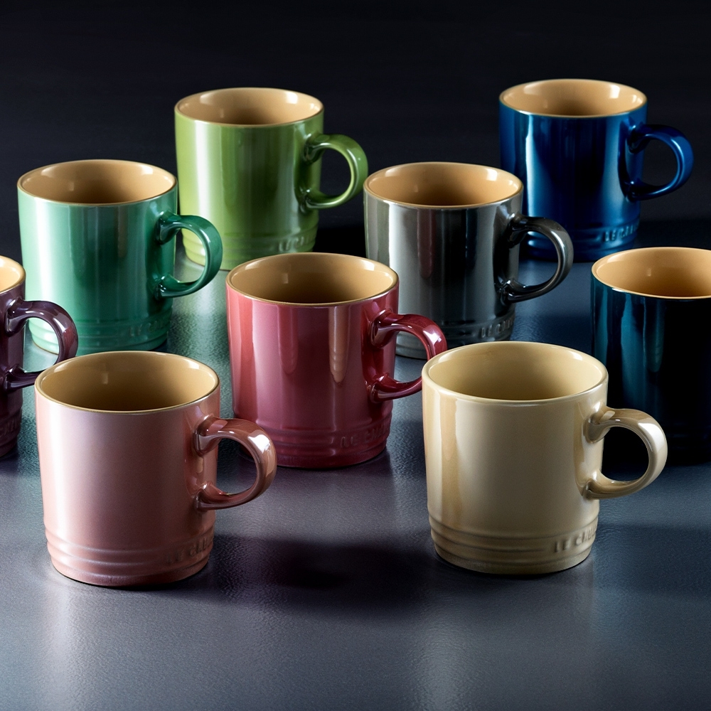 Le Creuset - Becher 350 ml - 4er Set Metallics Blau-Grün Le Creuset - Becher 350 ml - 4er Set Metallics Blau-Grün