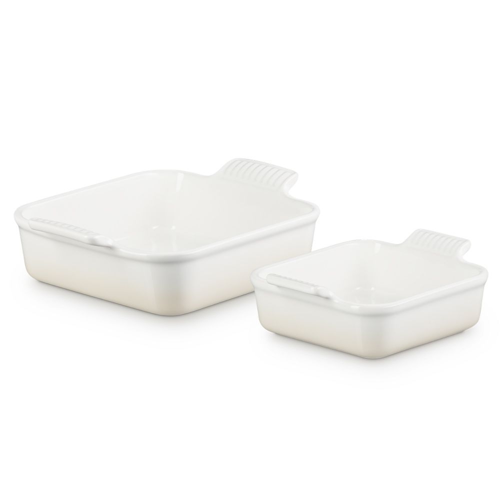 Le Creuset set of 2 square casserole dishes Tradition Le Creuset set of 2 square casserole dishes Tradition