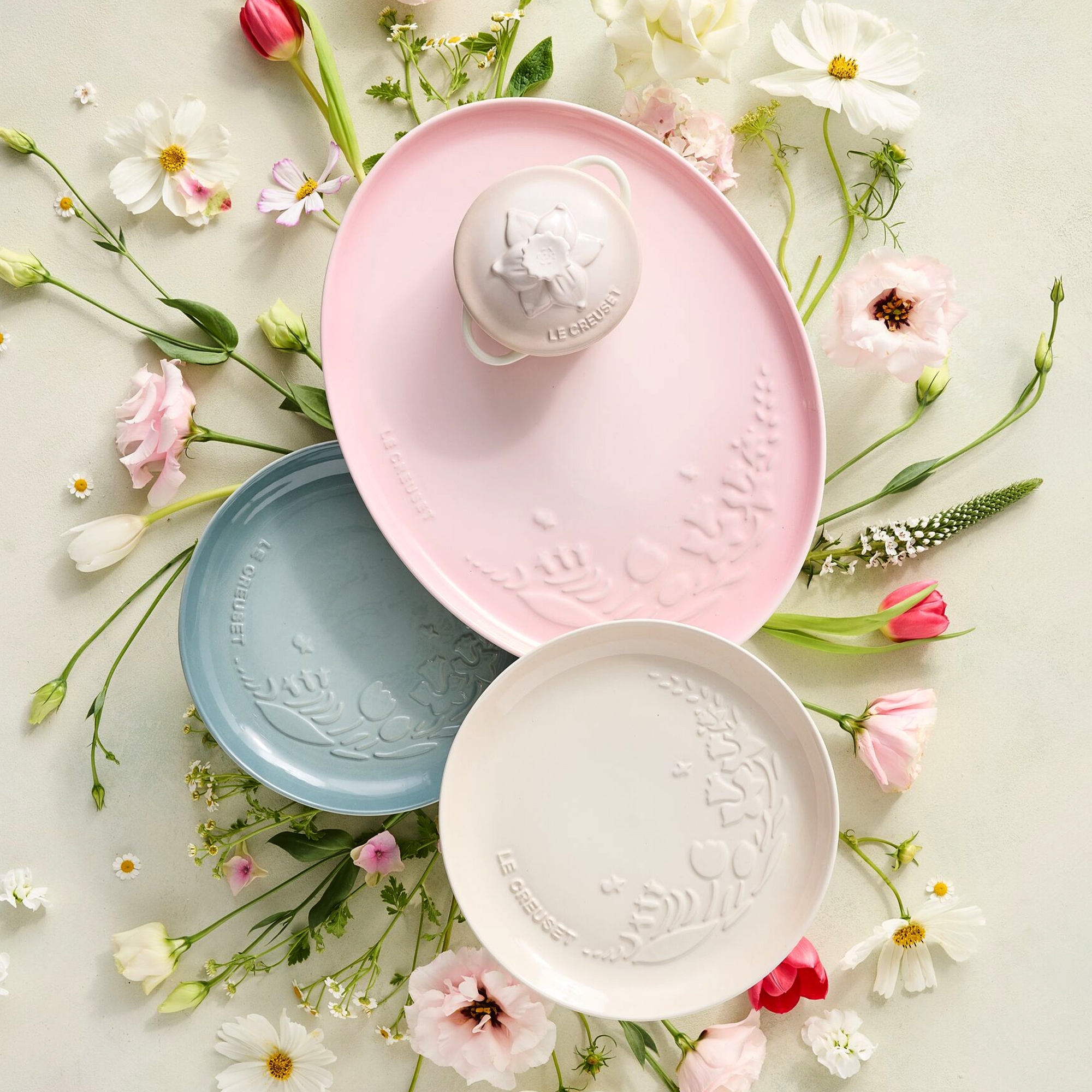 Le Creuset - Plate 22 cm - Jardin - Meringue Le Creuset - Plate 22 cm - Jardin - Meringue