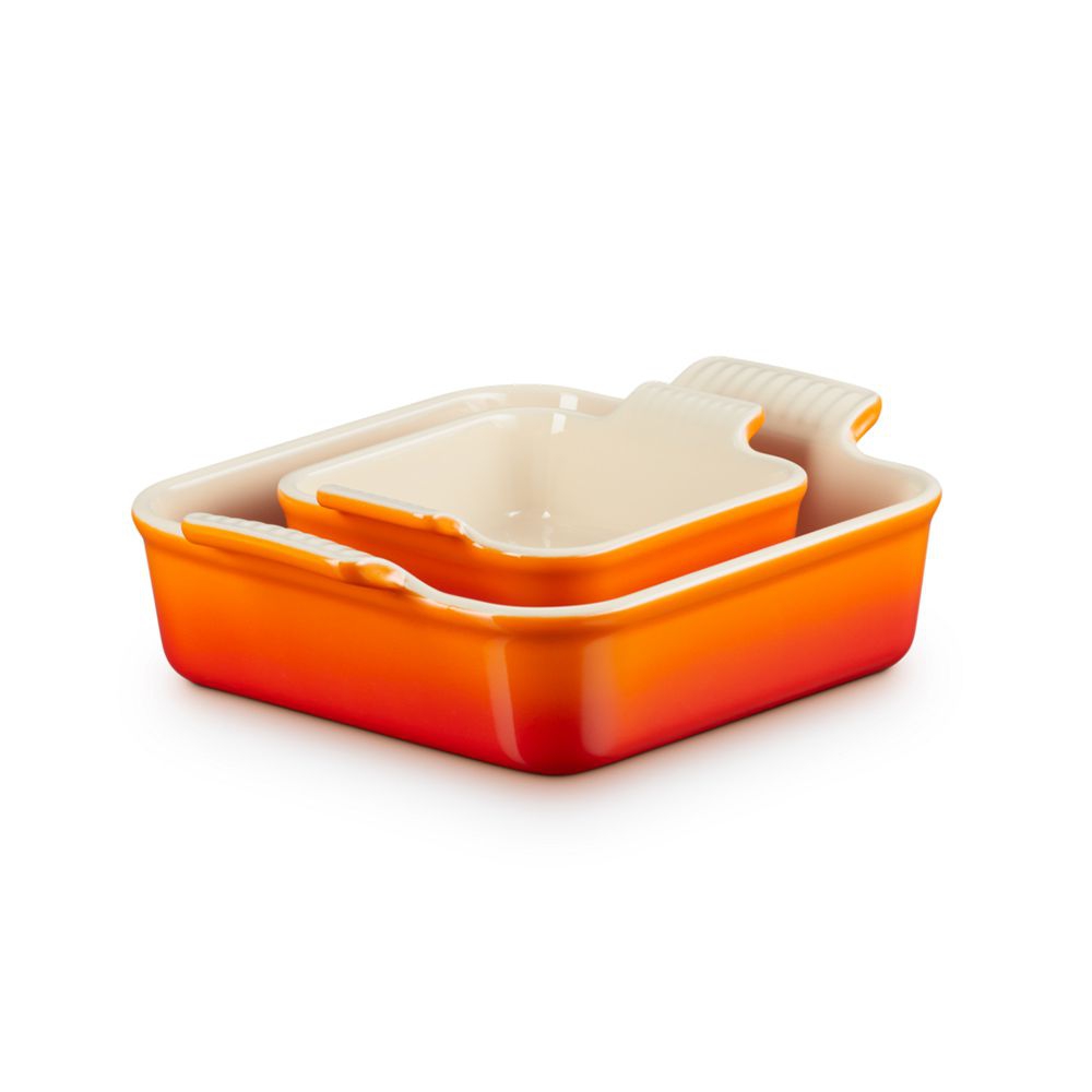 Le Creuset set of 2 square casserole dishes Tradition
