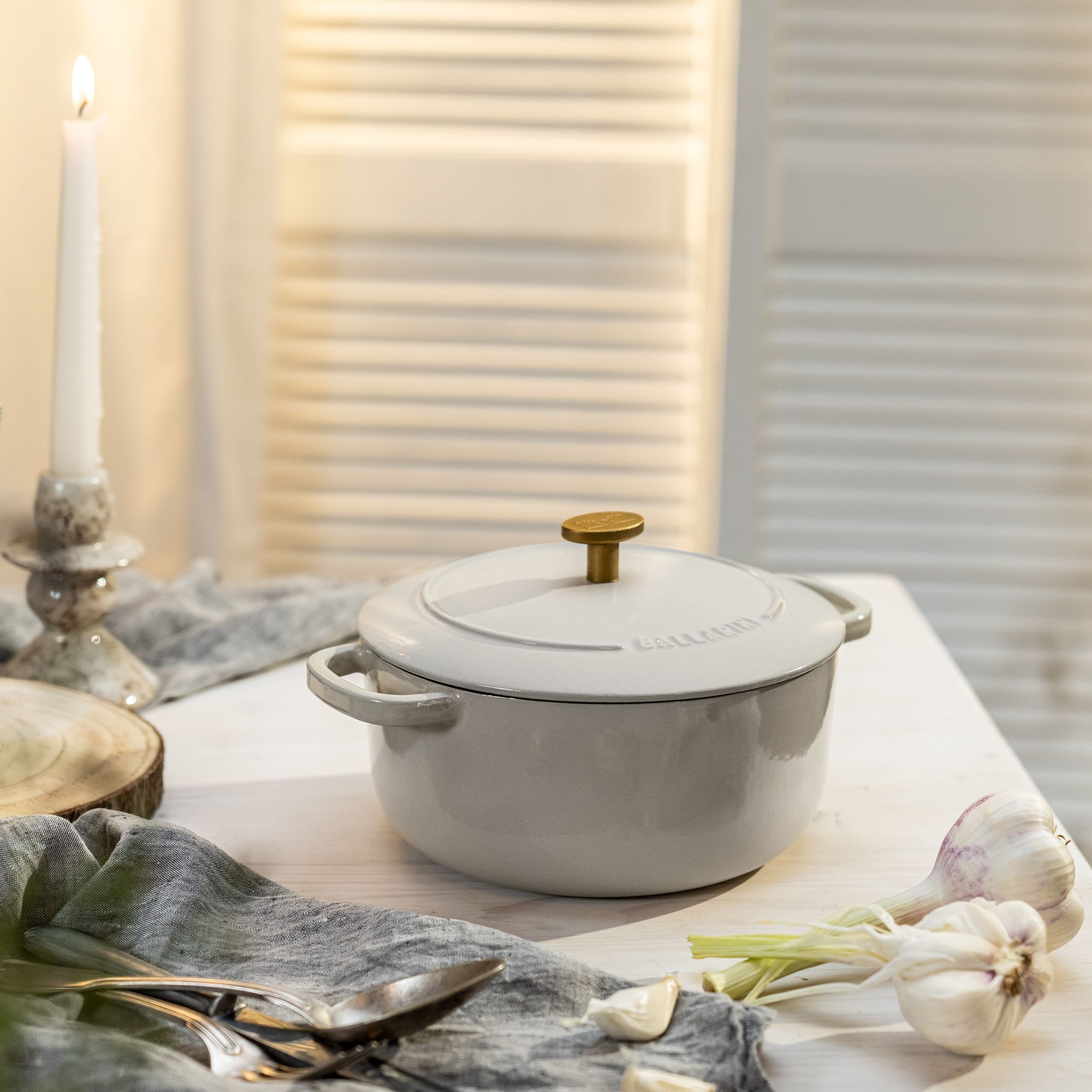 BALLARINI - Cocotte | Bellamonte | rund | 24 cm | Elfenbein