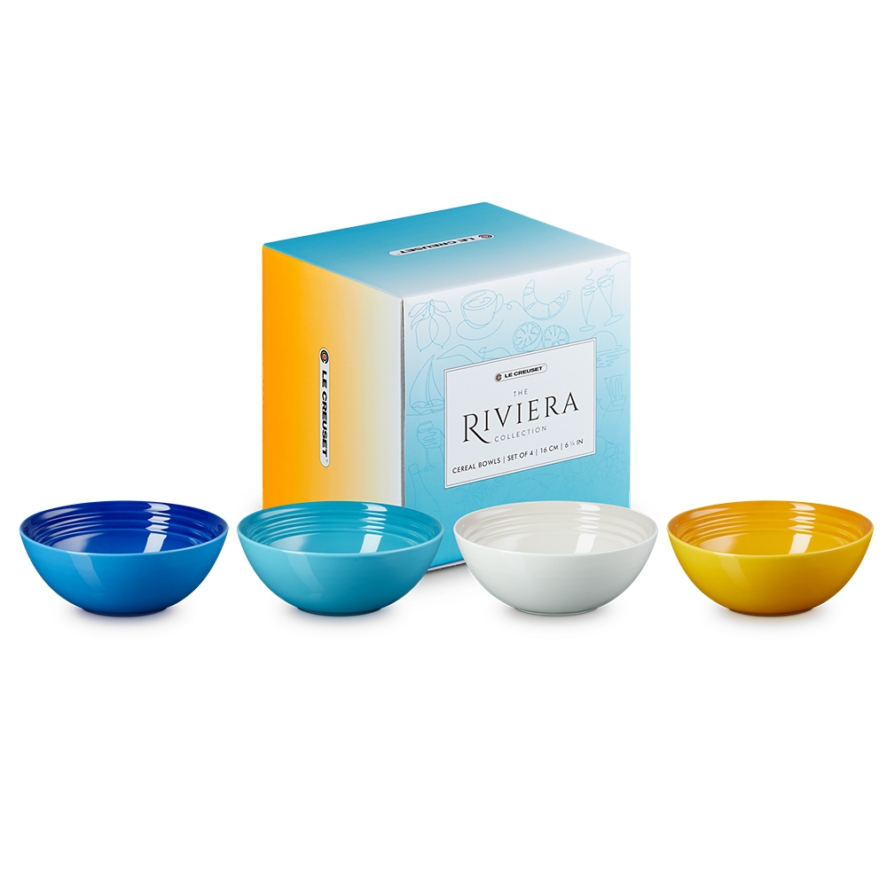 Le Creuset - Set of 4 Cereal Bowls 16 cm - Rivera Collection