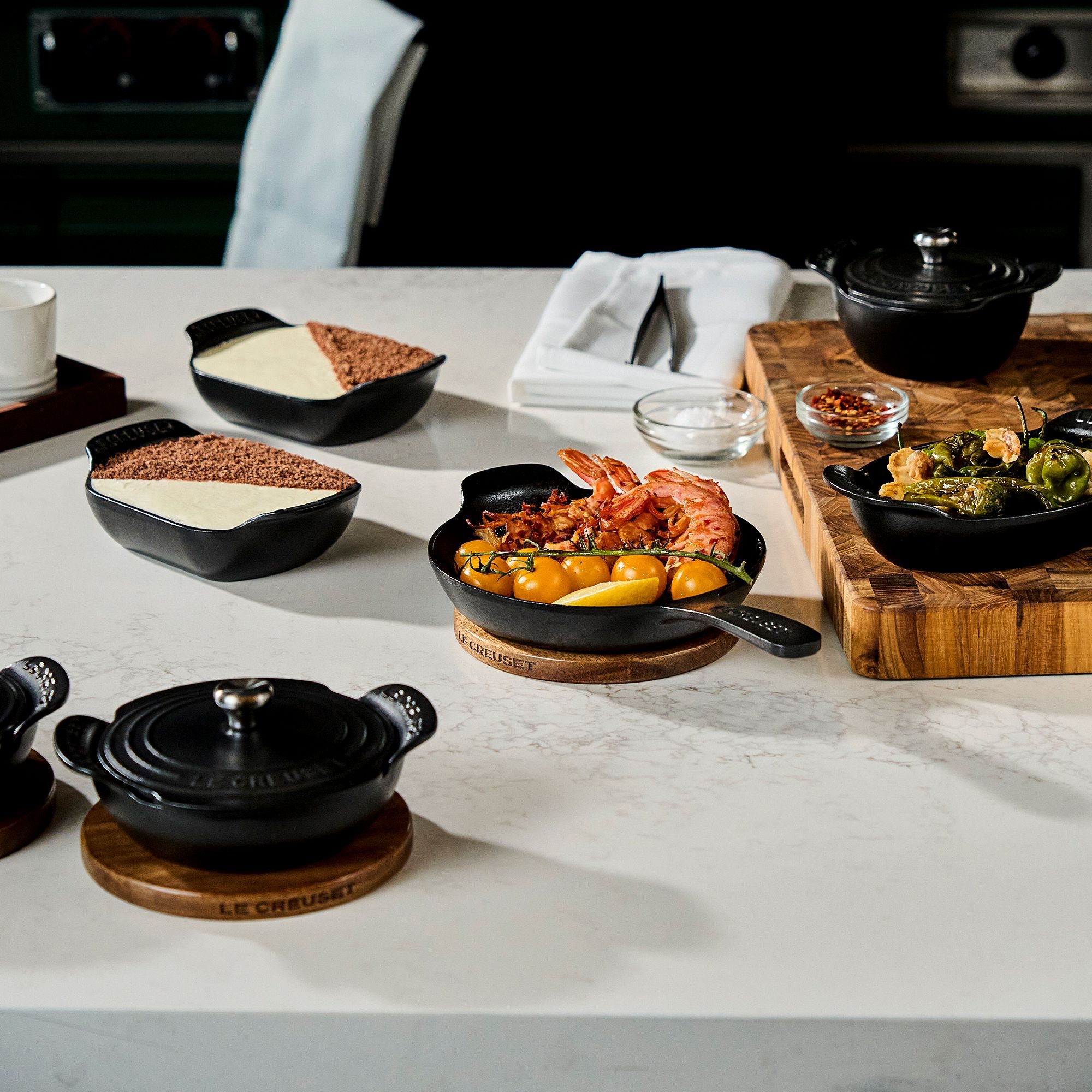 Le Creuset - Mini baking tin rectangular set of 4 - Black matt - Gourmand Collection Le Creuset - Mini baking tin rectangular set of 4 - Black matt - Gourmand Collection