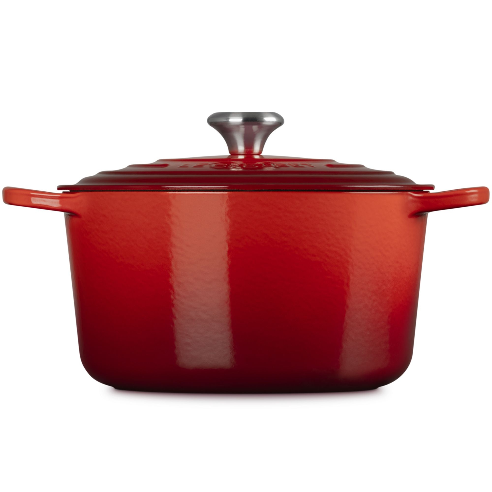 Le Creuset -  Signature Bräter rund 26 cm extra hoch - 6,3 L - Kirschrot