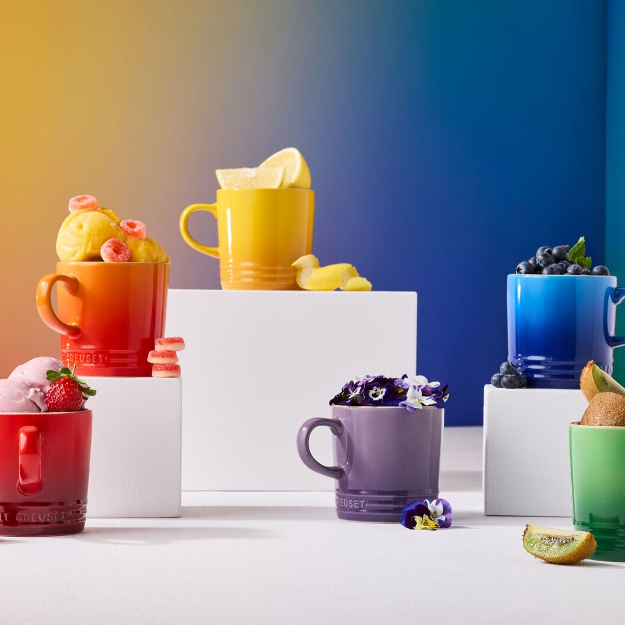Le Creuset - Mug 350 ml - Set of 6 Rainbow Le Creuset - Mug 350 ml - Set of 6 Rainbow