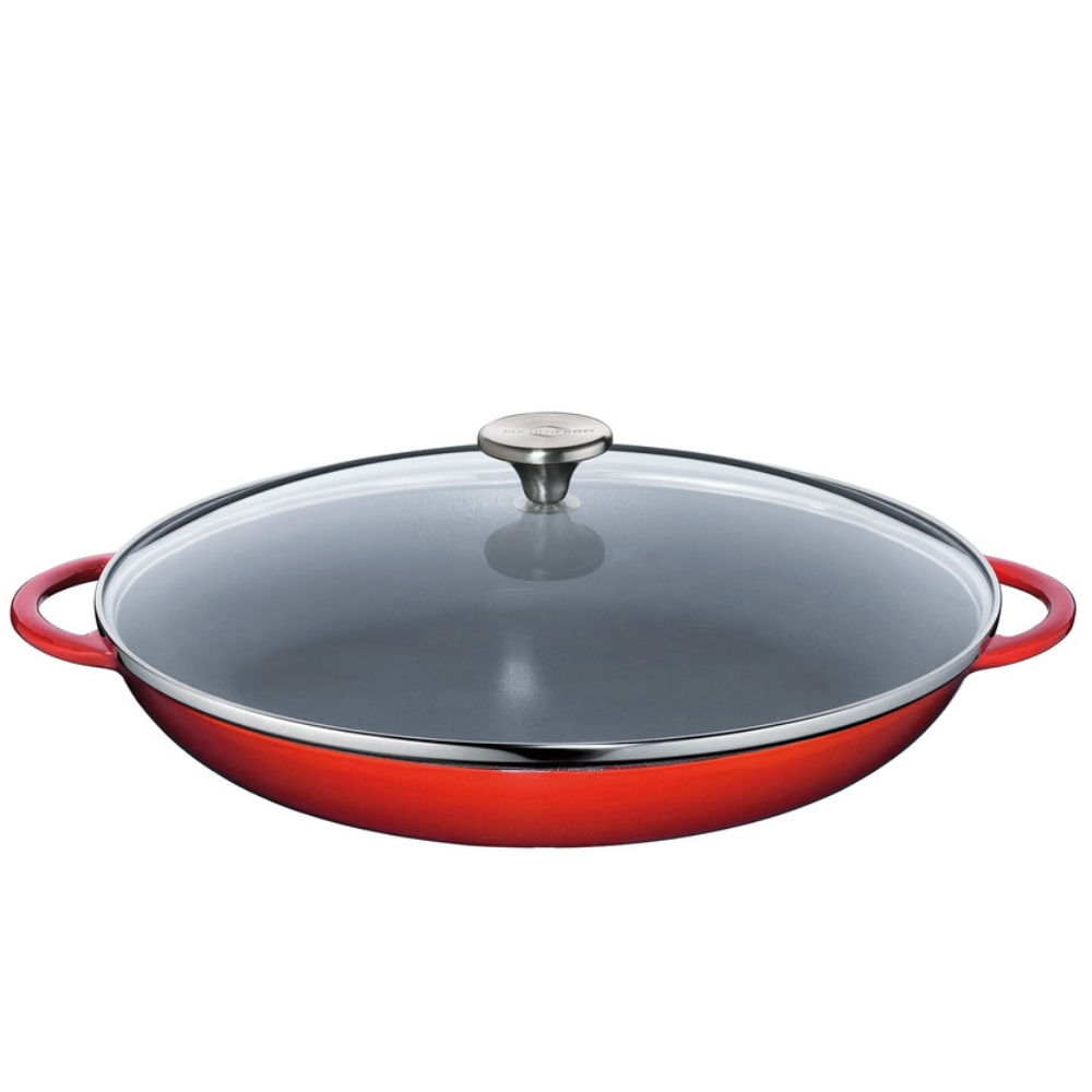 Küchenprofi - PROVENCE - Paella Pfanne mit Deckel - rot