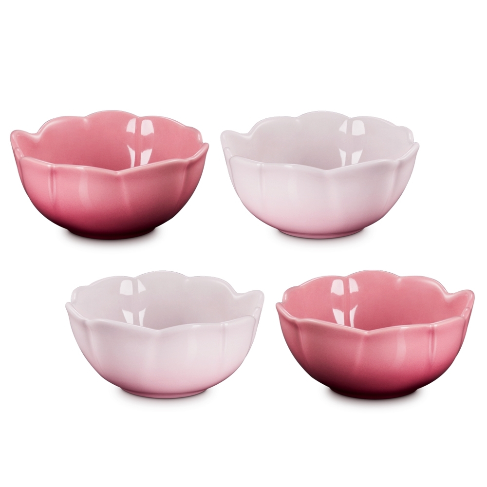 Le Creuset - 4er-Set Schälchen Blume | Pink