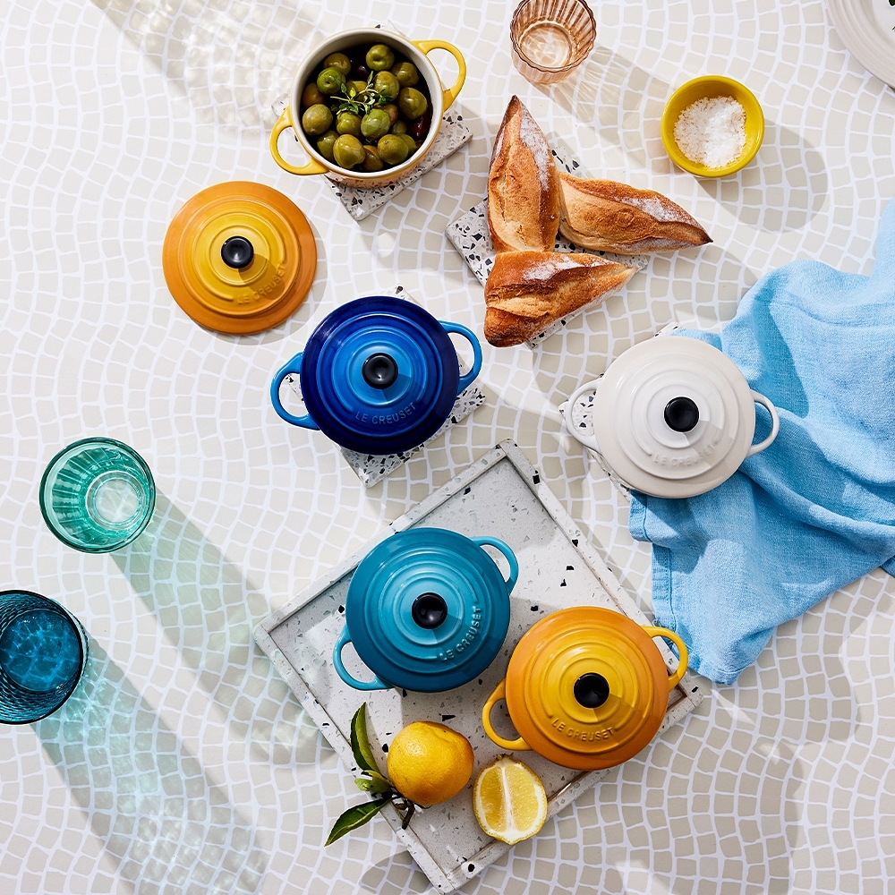 Le Creuset - Set of 4 Petite Casseroles - Rivera Collection Le Creuset - Set of 4 Petite Casseroles - Rivera Collection