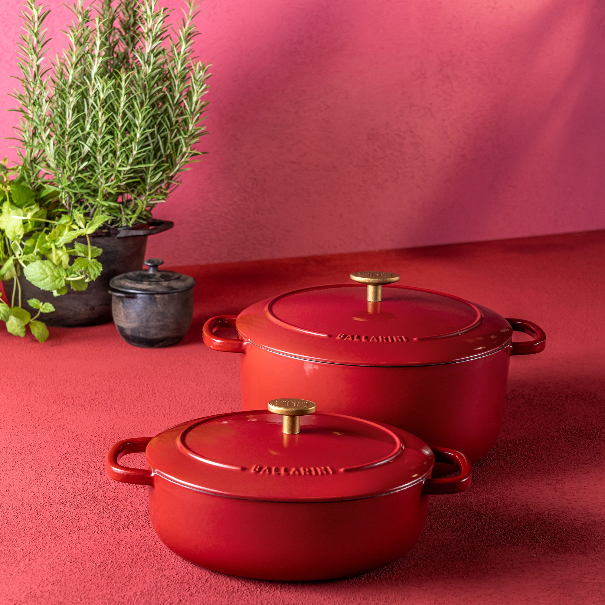 BALLARINI - Cocotte | Bellamonte | rund | 24 cm | Rot